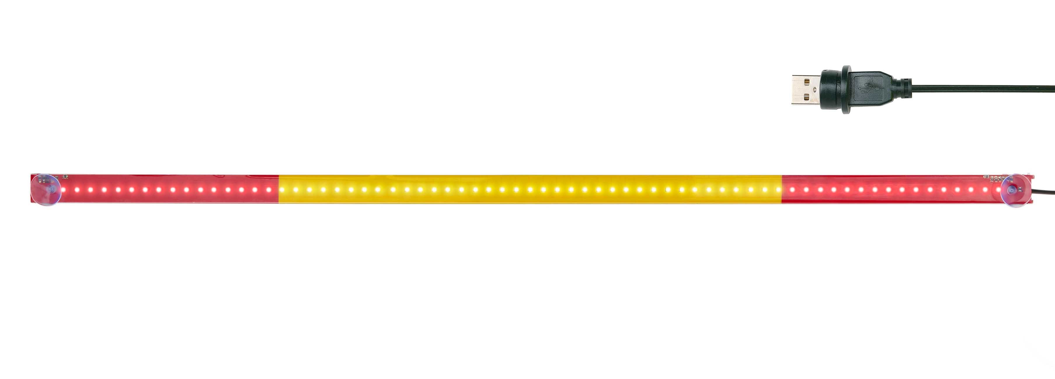 All Ride LED Lichtleiste LKW LED Innenleuchte in den spanischen Nationalfarben, Fahrerhausbeleuchtung, LED fest integriert, weiß, LKW LED-Lichtleiste in rot, gelb, rot