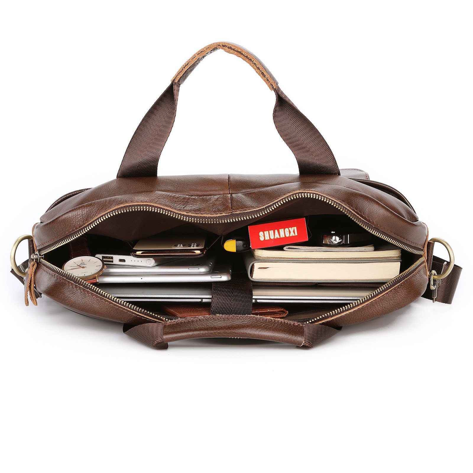 Damen Koffer Leway Aktenkoffer Aktentaschen für Herren Arbeitstaschen Business-Taschen Leder Herren-Arbeitstaschen Business-Lapt