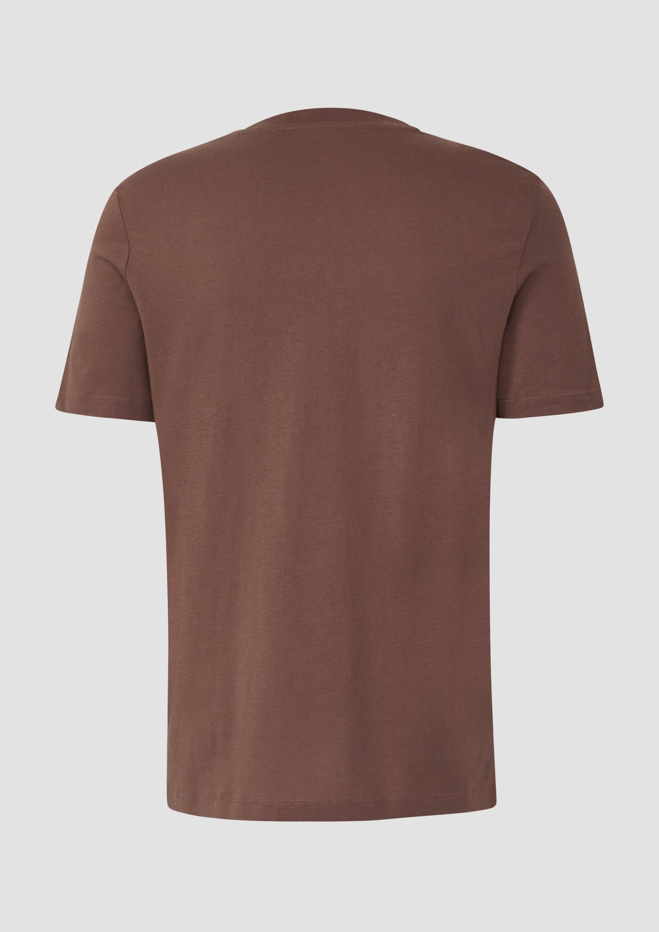 s.Oliver Kurzarmshirt T-Shirt Baumwoll-T-Shirt mit Logo-Print
