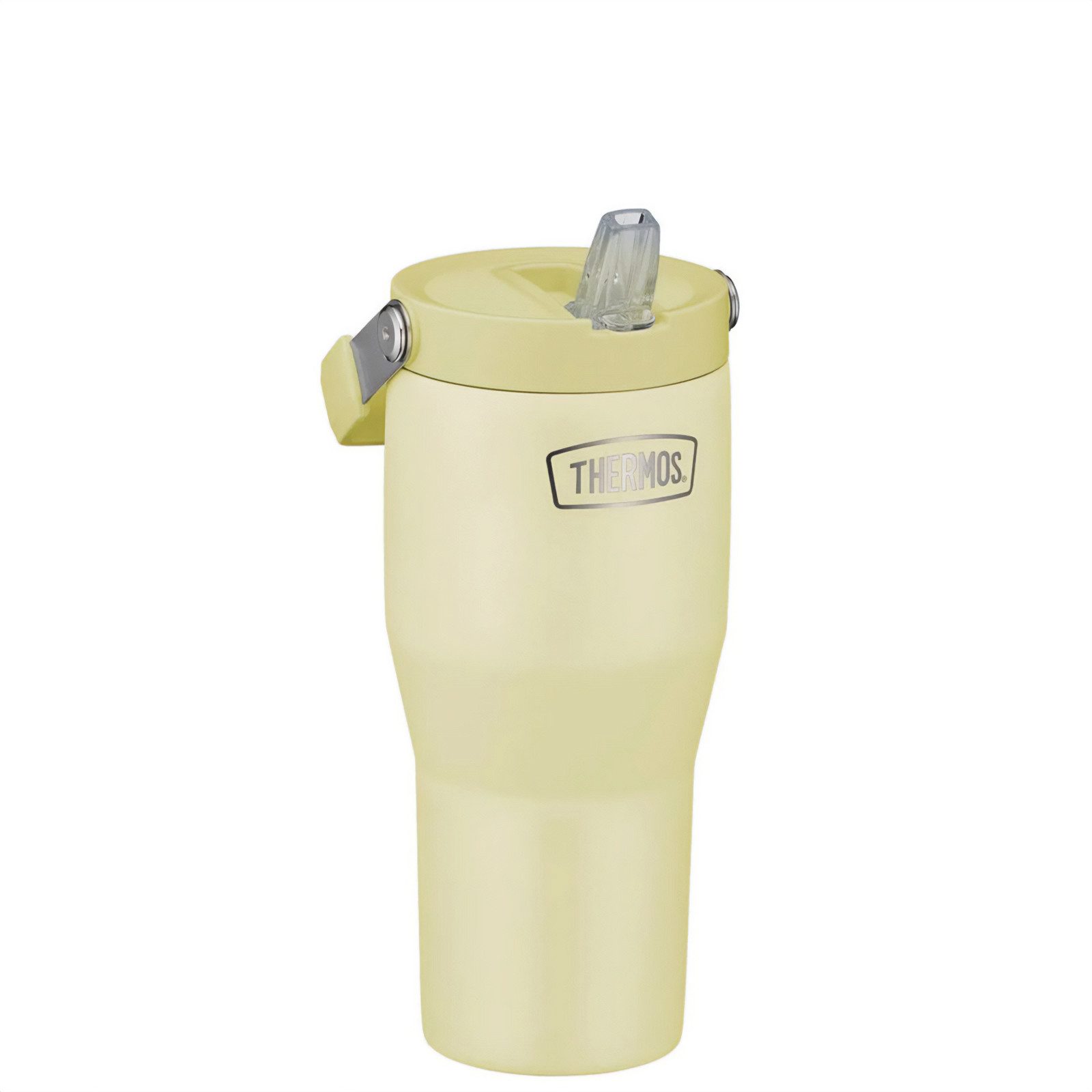 THERMOS Thermobecher Trinkbecher Refreshing Flip Strohhalm, Edelstahl, Isolierbecher Trinkflasche 0,85 L