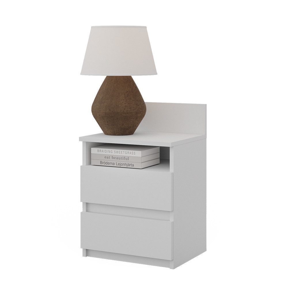 Vicco Nachtschrank Monty, Weiß, 39.6 x 59.1 cm (1-St)