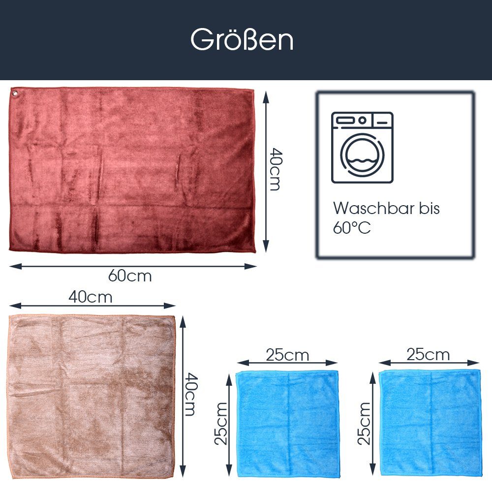 JOEFREX Geschirrtuch Barista Tuch Set - 4 in 1, 1 x braun 60 x 40 cm - 2 x günstig online kaufen