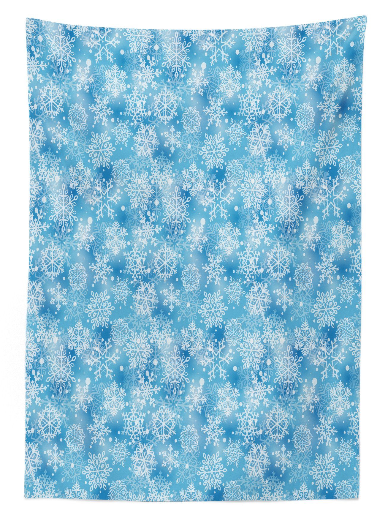 Schneeflocke Außen Abakuhaus Für Farben, Winters Farbfest geeignet den Klare des Waschbar Tischdecke Bereich Muster