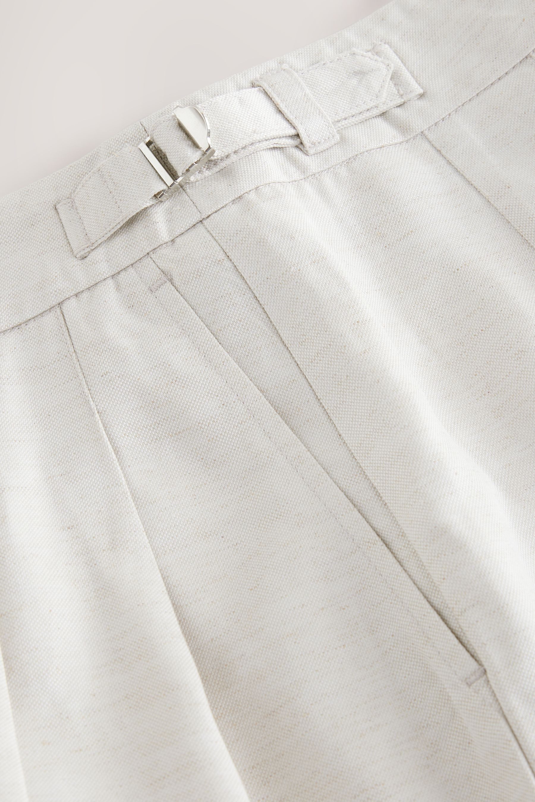 Next Anzughose N. Premium Hose mit weitem Bein und Leinenanteil (1-tlg)