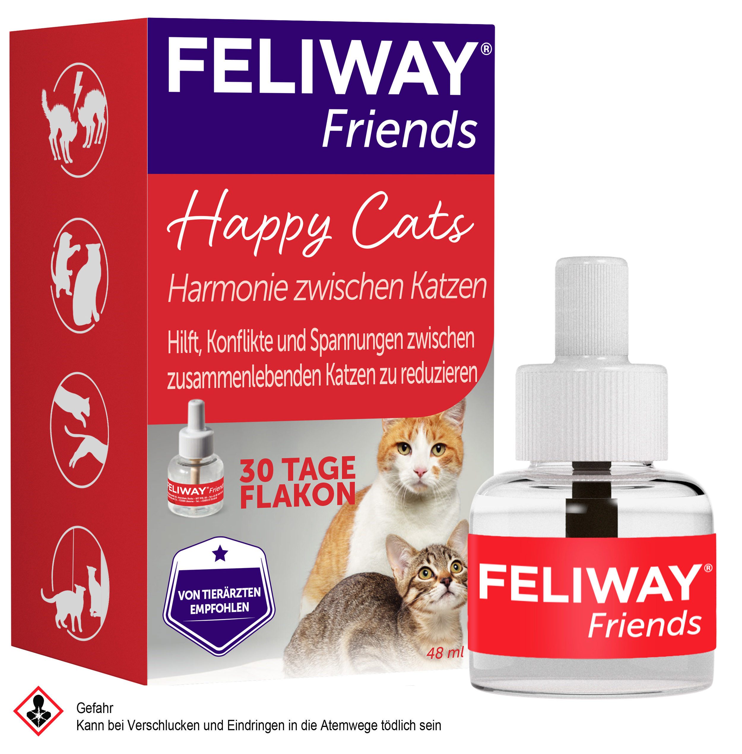Feliway Katzenstreu Feliway Friends 30 Tage Nachfüllflakon 48ml