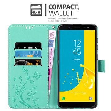 Cadorabo Handyhülle Samsung Galaxy J6 2018 Samsung Galaxy J6 2018, Klappbare Handy Schutzhülle - Hülle - mit Standfunktion und Kartenfach