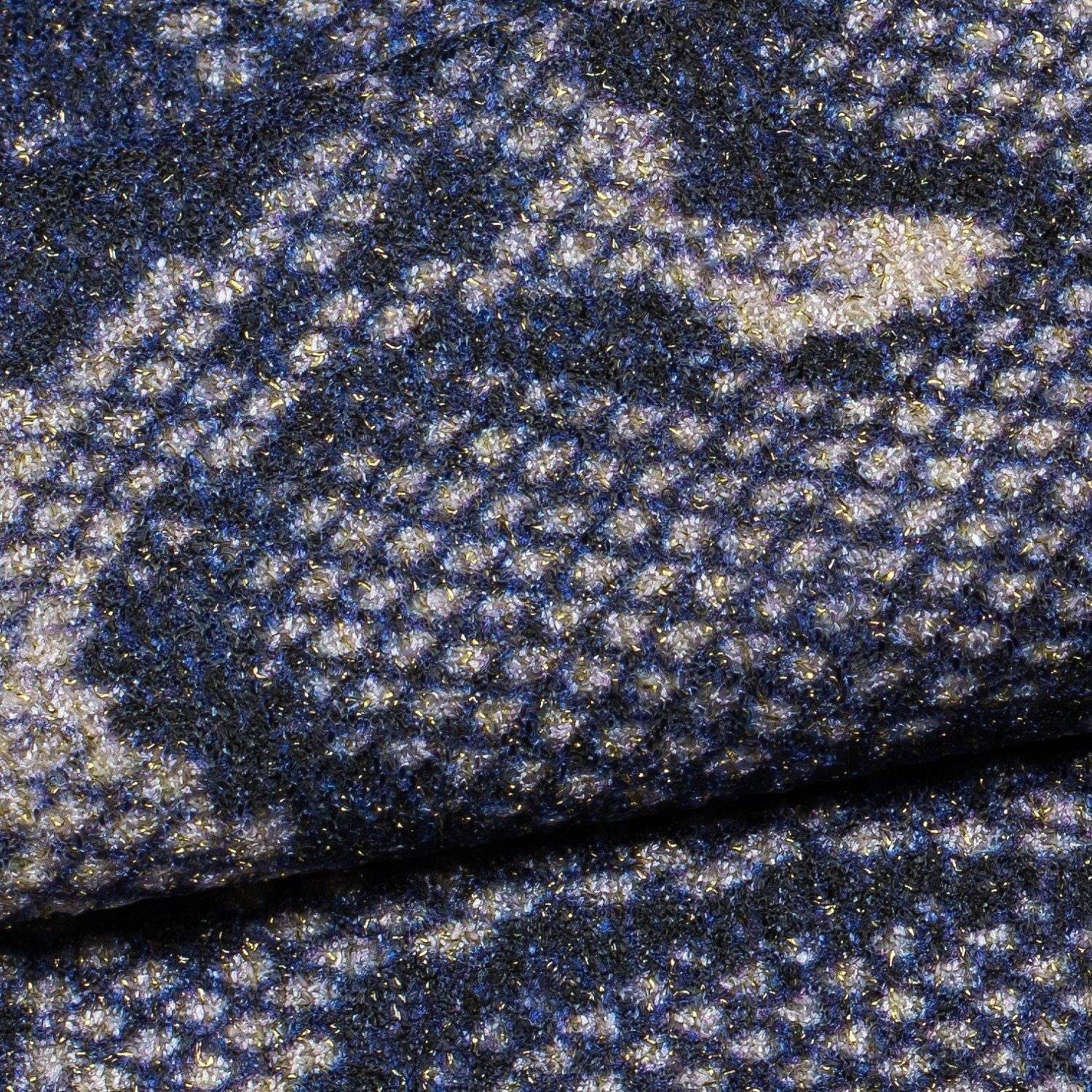 Mütze Muster Schlangen (1-St) Beanie Glitzer Blau Beanie styleBREAKER