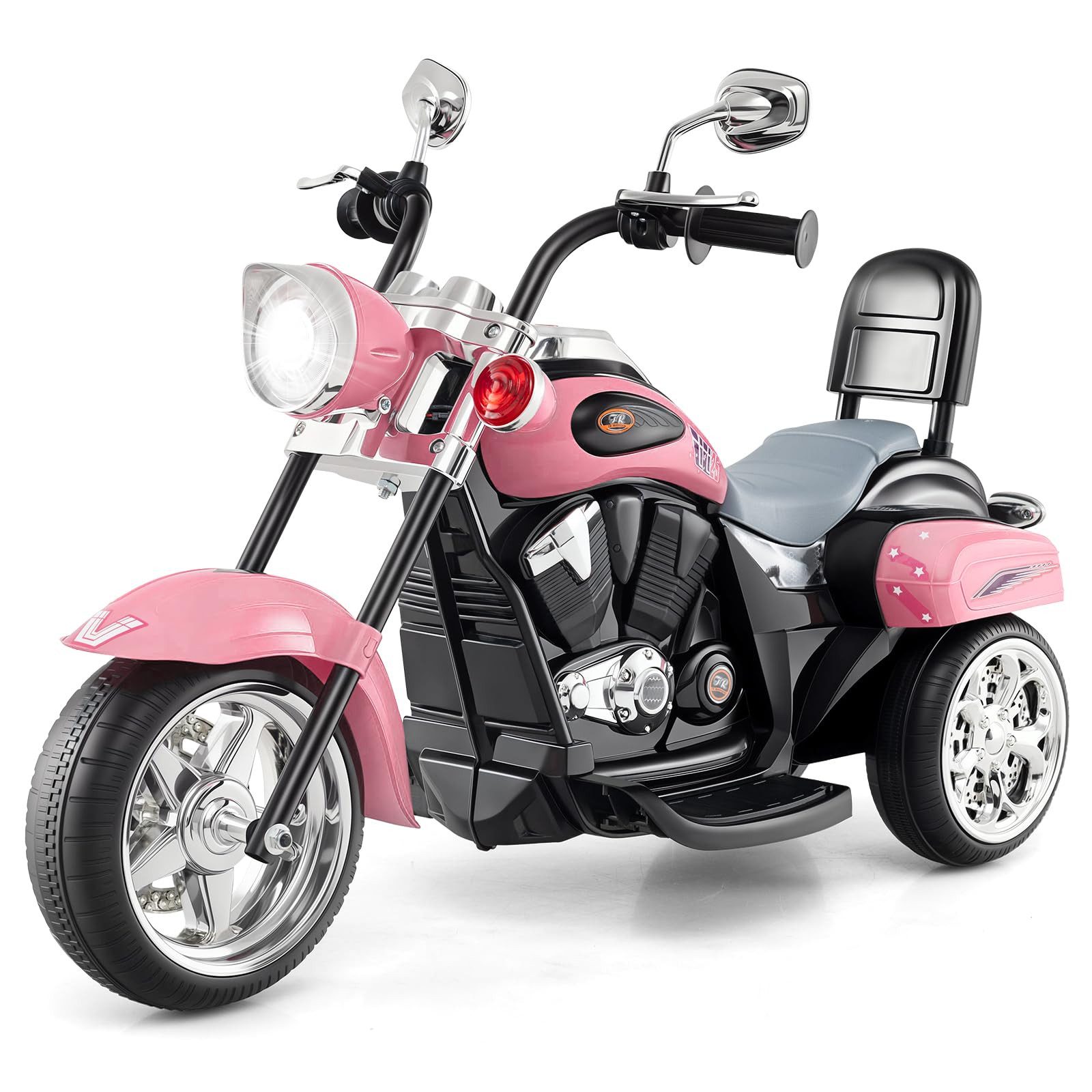COSTWAY Elektro-Kindermotorrad, 6V mit Hupe & Vor-und Rückwärtsschalter