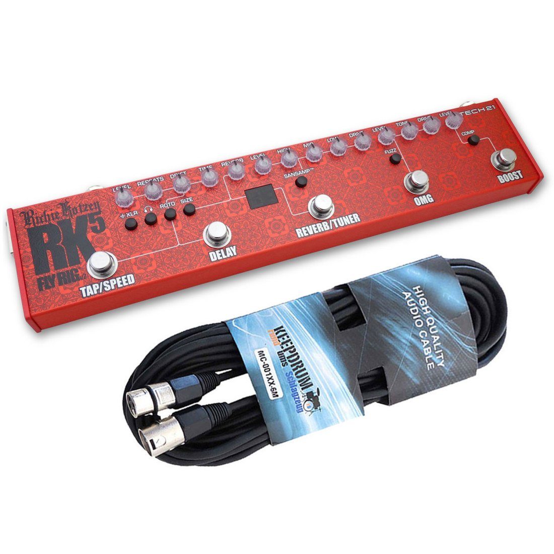 Tech21 E-Gitarre Tech21 Fly Rig Richie Kotzen Effektgerät mit Kabel