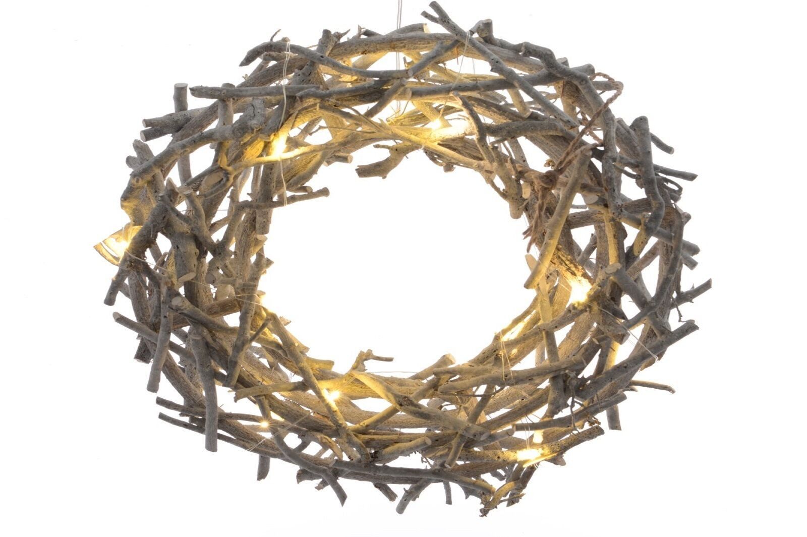 Kaemingk LED Dekoobjekt LED Kranz aus Zweigen batteriebetrieben Ø 30 cm günstig online kaufen