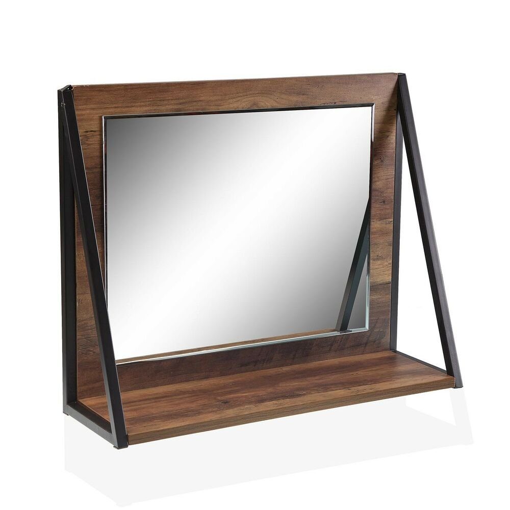 Bigbuy Spiegel Spiegel mit Montageklemme Dunkelbraun 48 x 20 x 60 cm