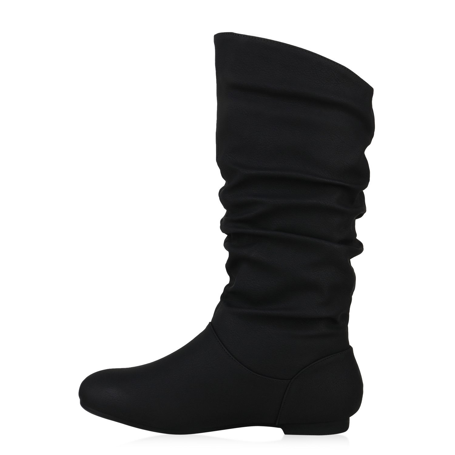 VAN HILL 820241 Schlupfstiefel Damen Schlupfstiefel Warm Gefütterte Stiefel Leder-Optik