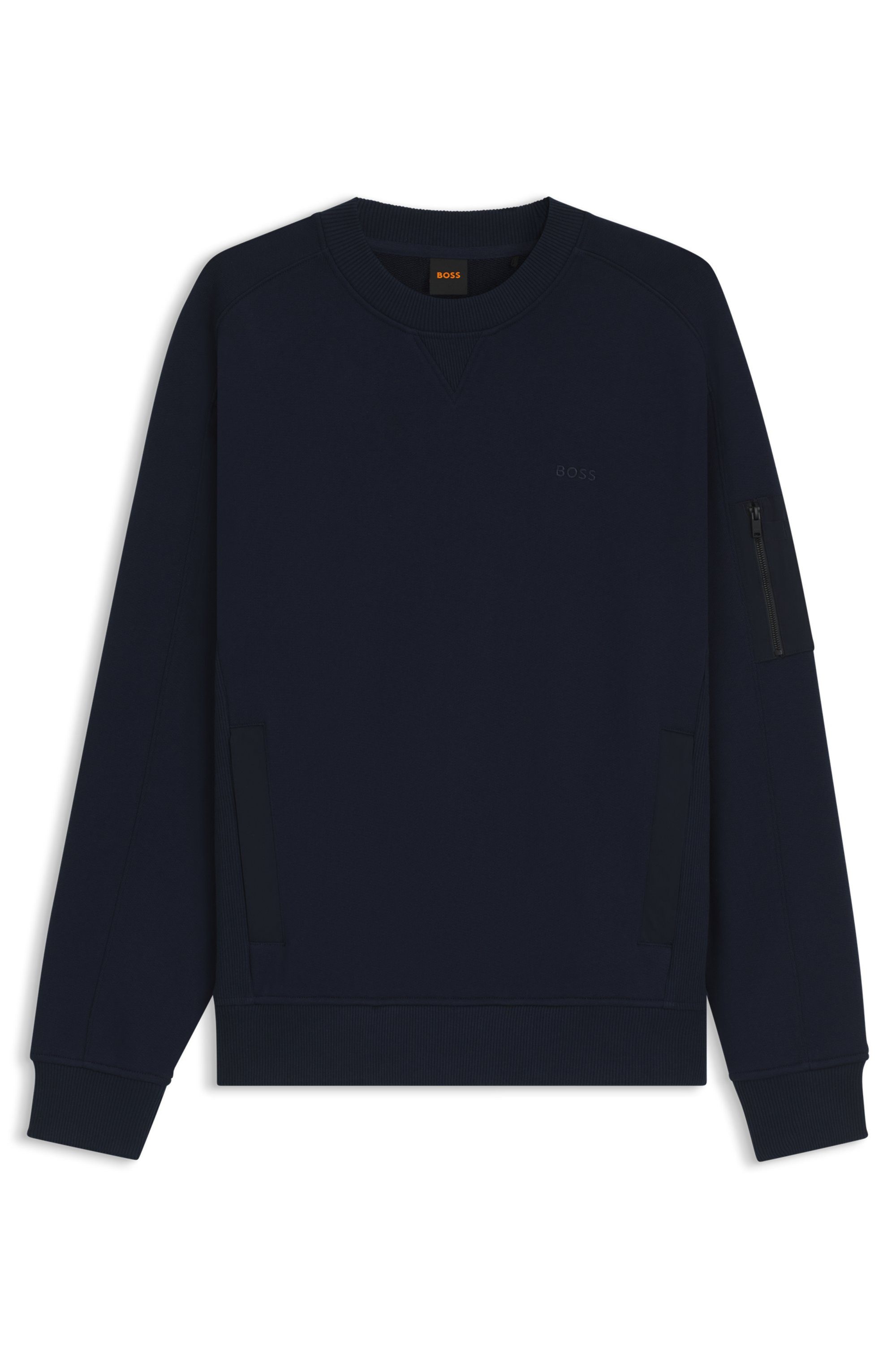 BOSS ORANGE Sweatshirt We mixed mit Ärmeltasche und Eingrifftaschen