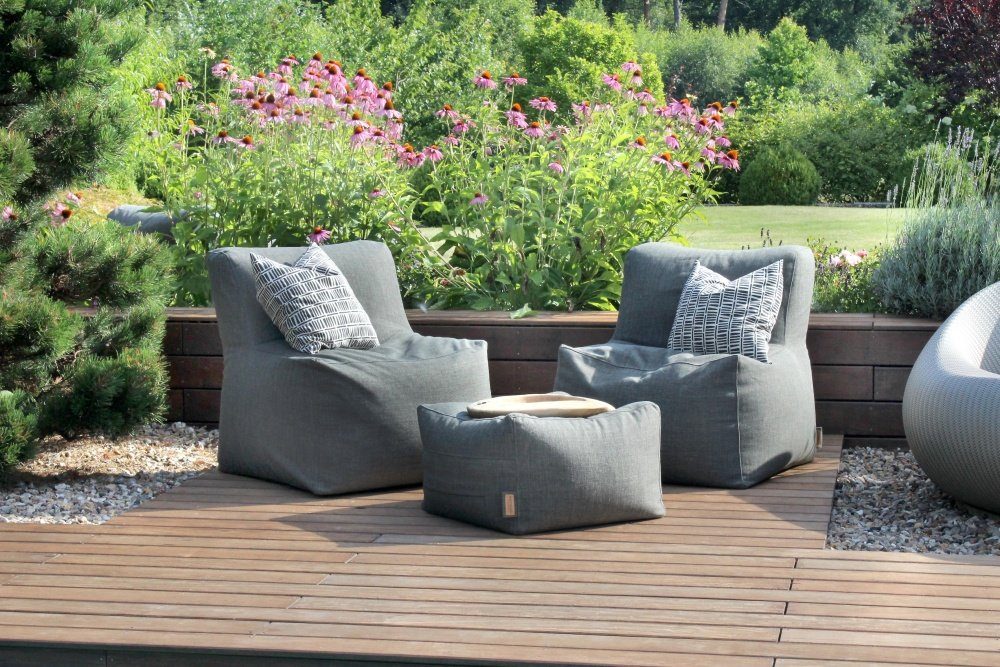 OUTBAG Sitzsack OUTBAG Quad Olefin terra (100% Outdoor, Outdoor-Sitzsack), made in Germany, UV-beständig, wetterfest