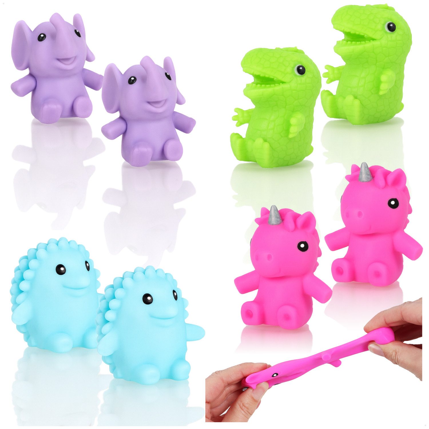 com-four Anti-Stress-Ball Anti Stress Quetschbälle (8-St), Squeeze Spielzeug zur Entspannung für Kinder und Erwachsene