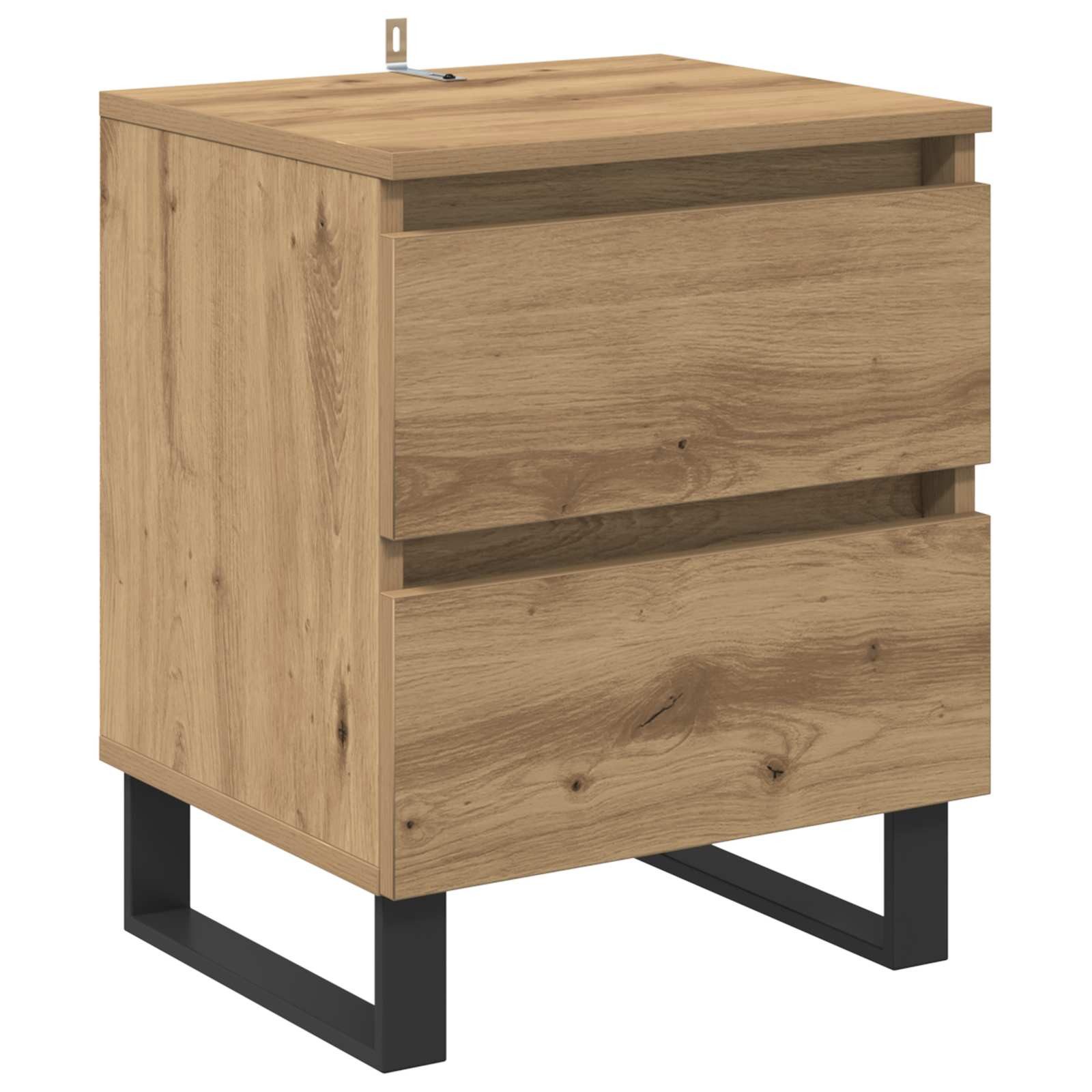 vidaXL Nachttisch Nachttisch Artisan-Eiche 40 x 35 x 50 cm Holzwerkstoff (1-St)