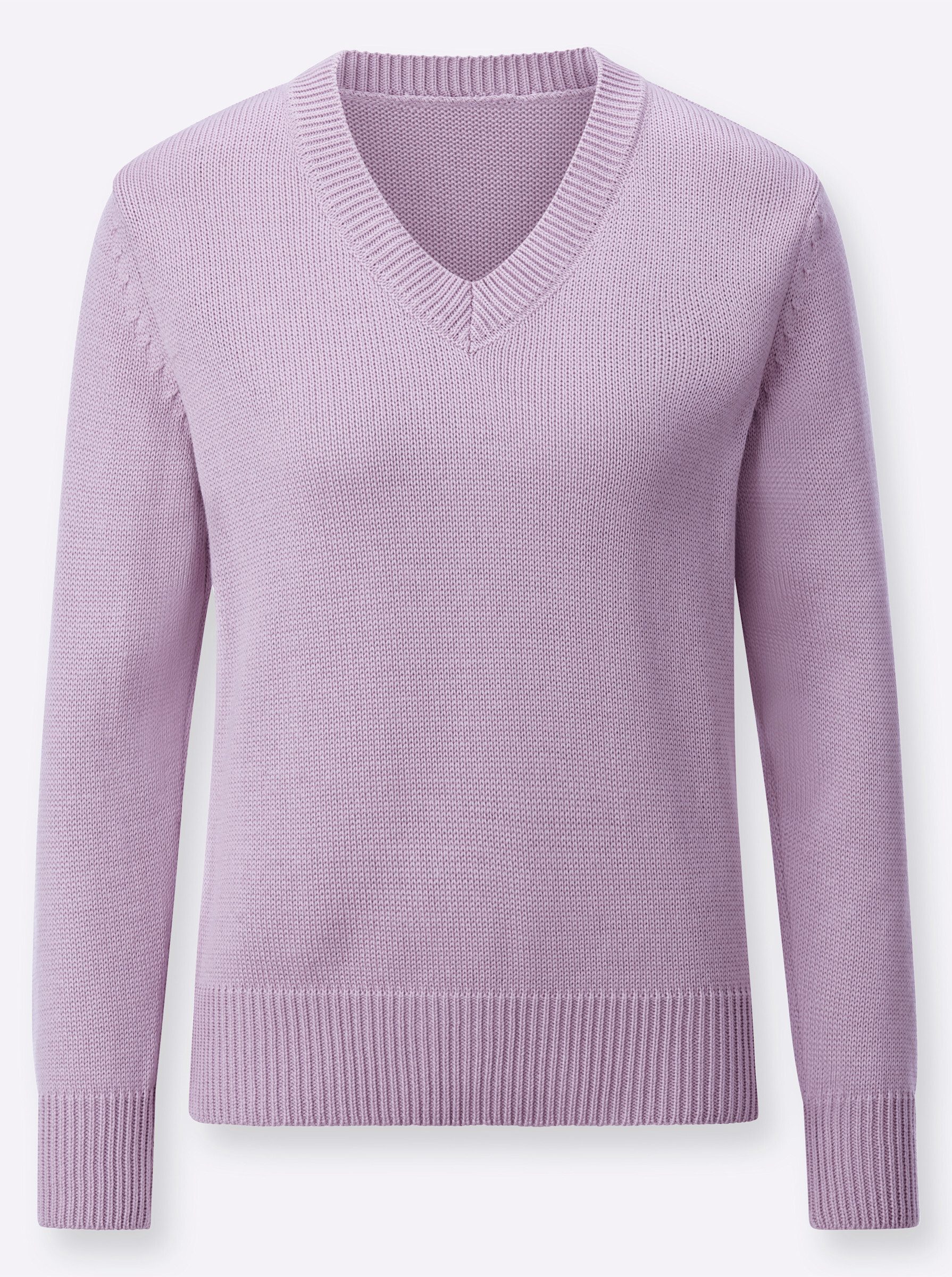 Strickpullover Pullover Langarm Materialmix