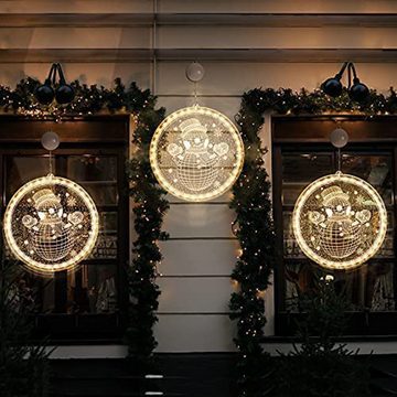 GelldG Fensterleuchter Weihnachten Dekorative Fenster Licht, Hintergrund Lichterketten