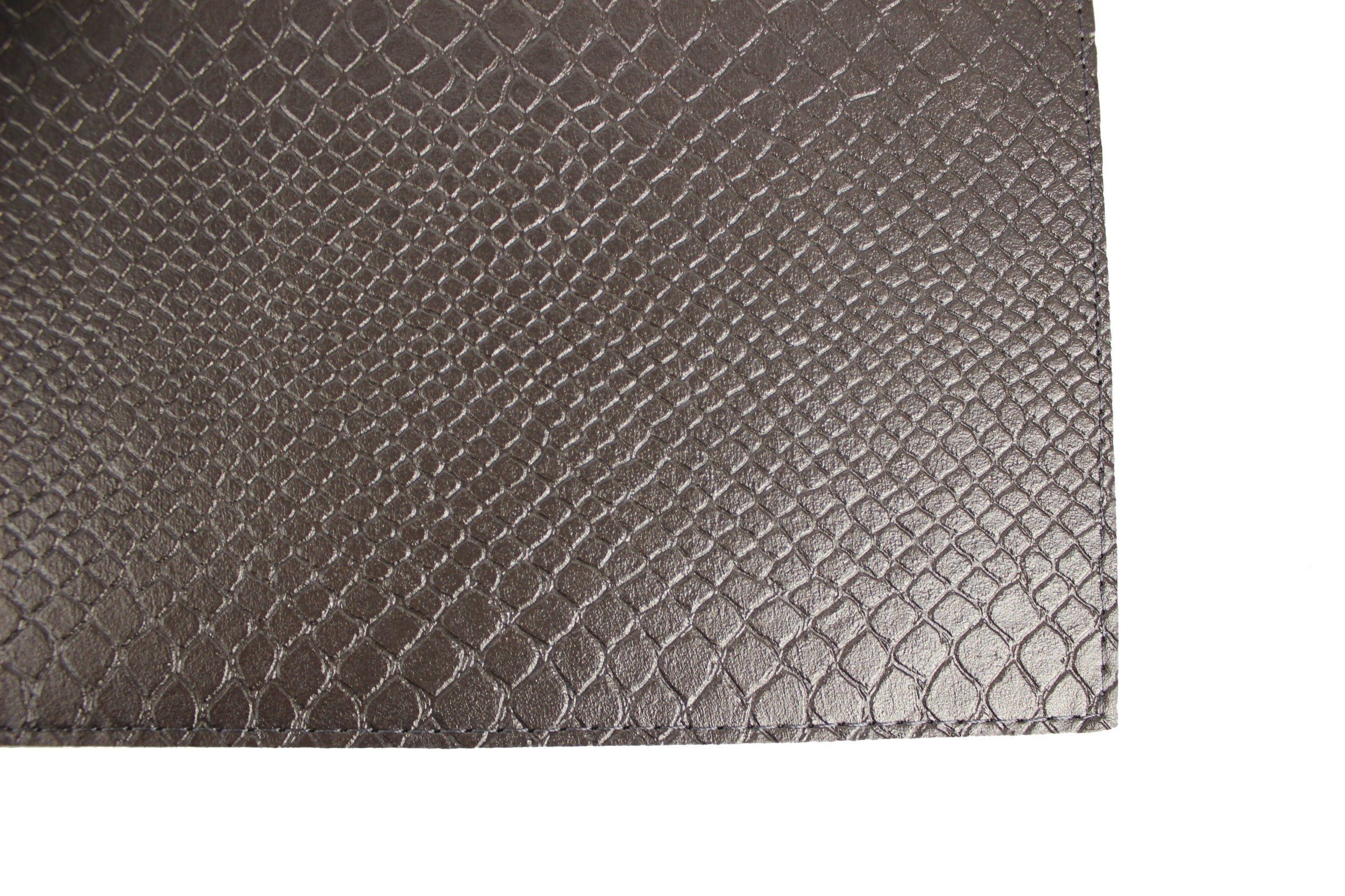 Signature Home Collection Platzset Tischset 6-er Set rechteckig Reptil Kunstleder 2-farbig, (Set, 6-St., Tischset 6-er Set Kunstleder 45 x 33 cm), Kunstleder: pflegeleicht & abwischbar, zweifarbig