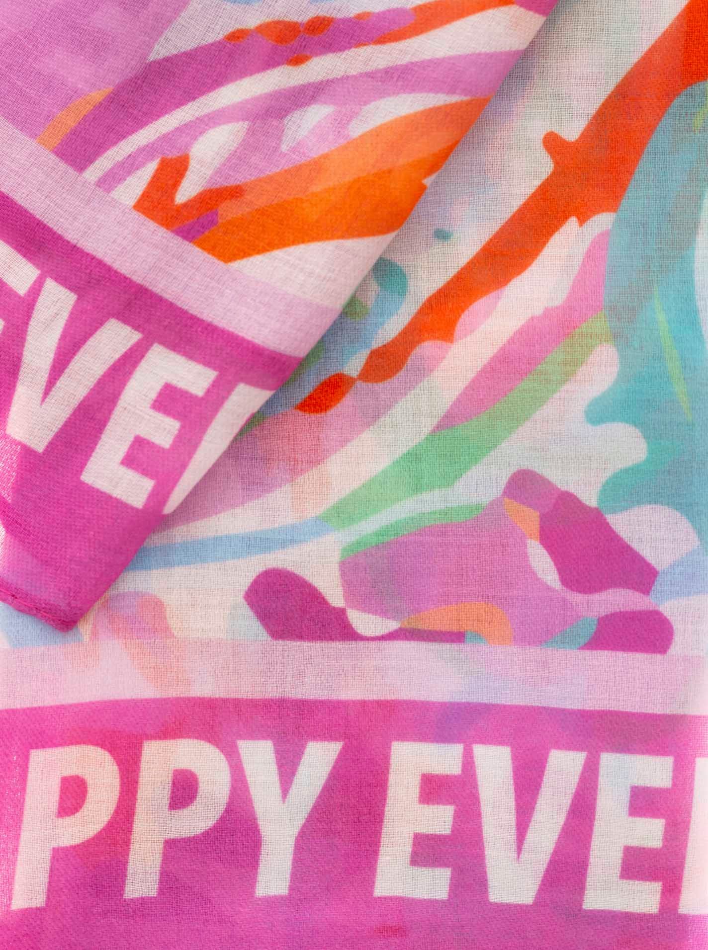 Zwillingsherz Schal "Be Happy Everyday, farbenfrohes grafisches Muster mit günstig online kaufen