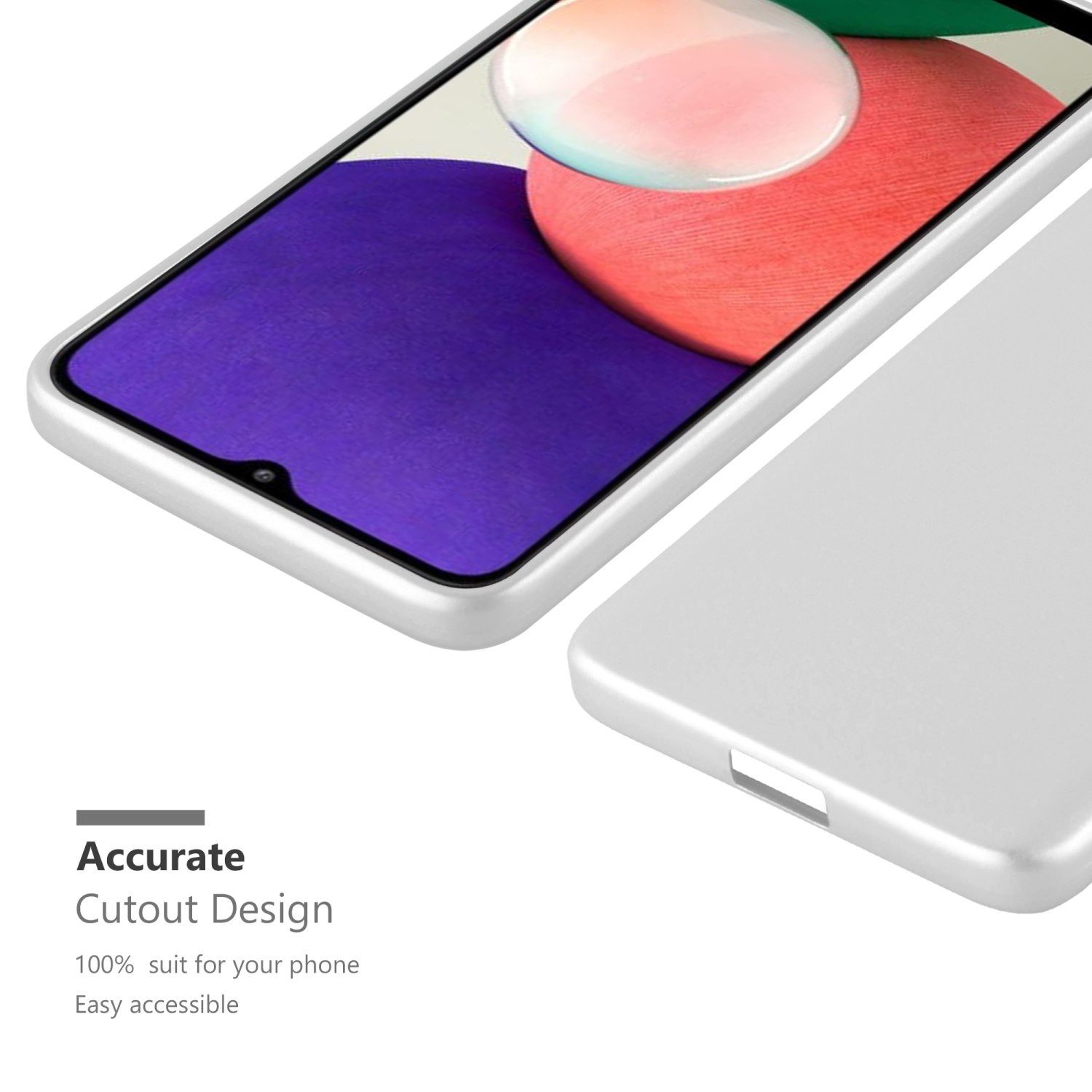 Cadorabo Handyhülle für Samsung Galaxy A22 5G Hülle Samsung Galaxy A22 5G, Flexible TPU Silikon Handy Schutzhülle - Hülle - ultra slim