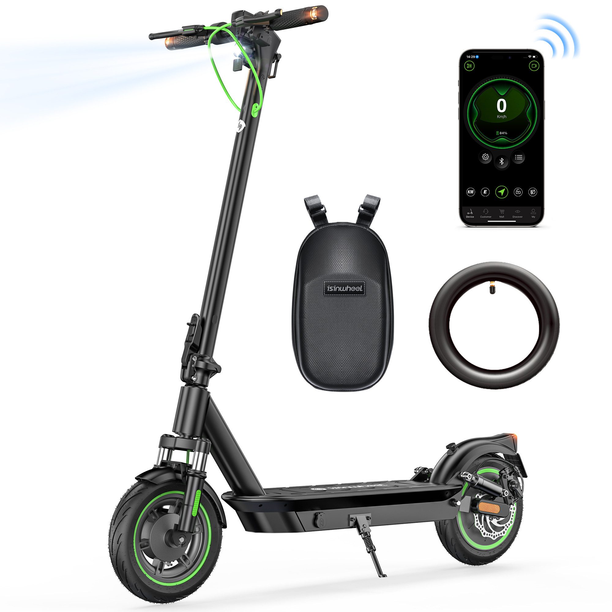 E-Scooter mit Straßenzulassung (ABE),Klappbarer Elektroroller mit APP