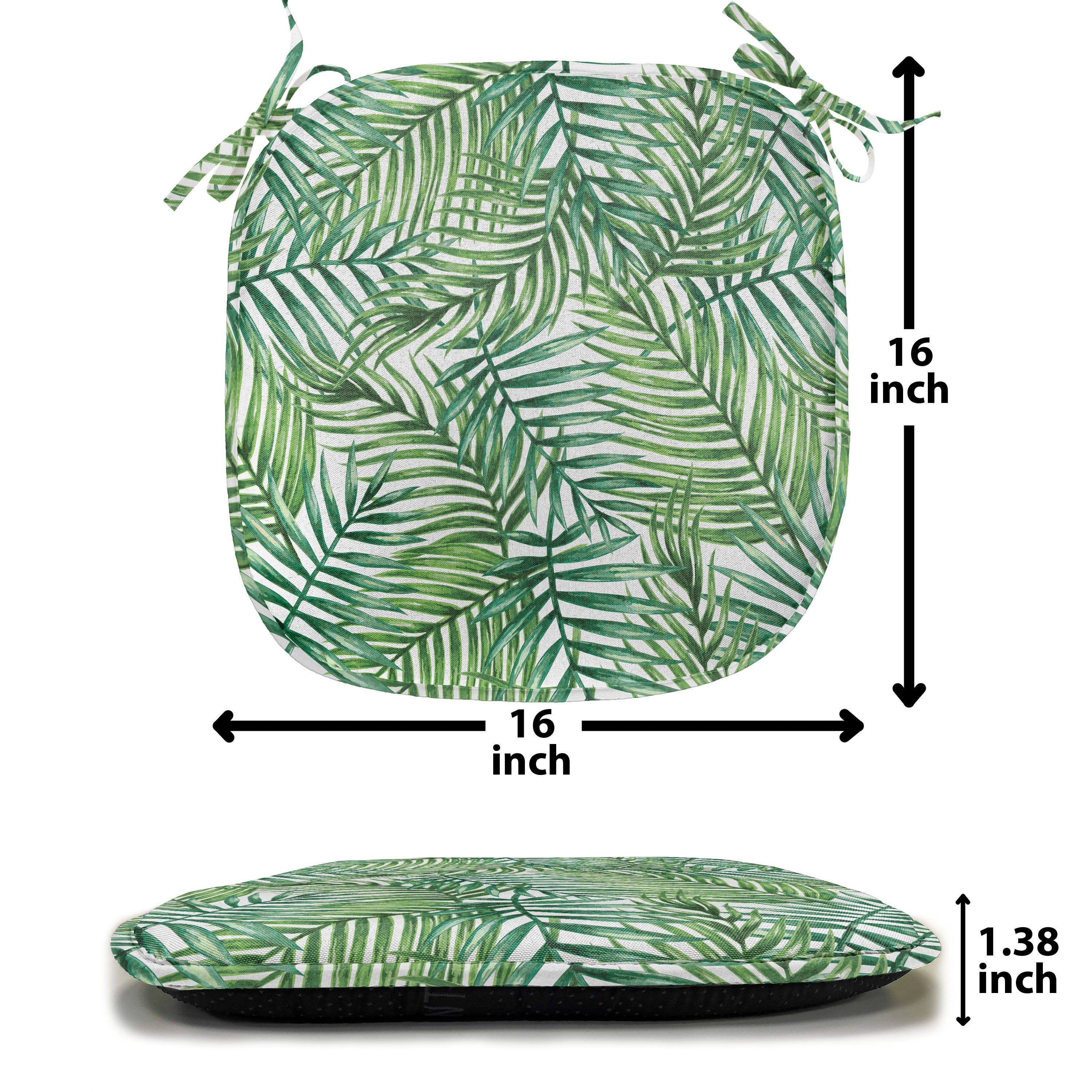 Botanischer für Wilde Palmen Kissen Stuhlkissen mit Riemen wasserfestes Abakuhaus Blatt Küchensitze, Dekoratives
