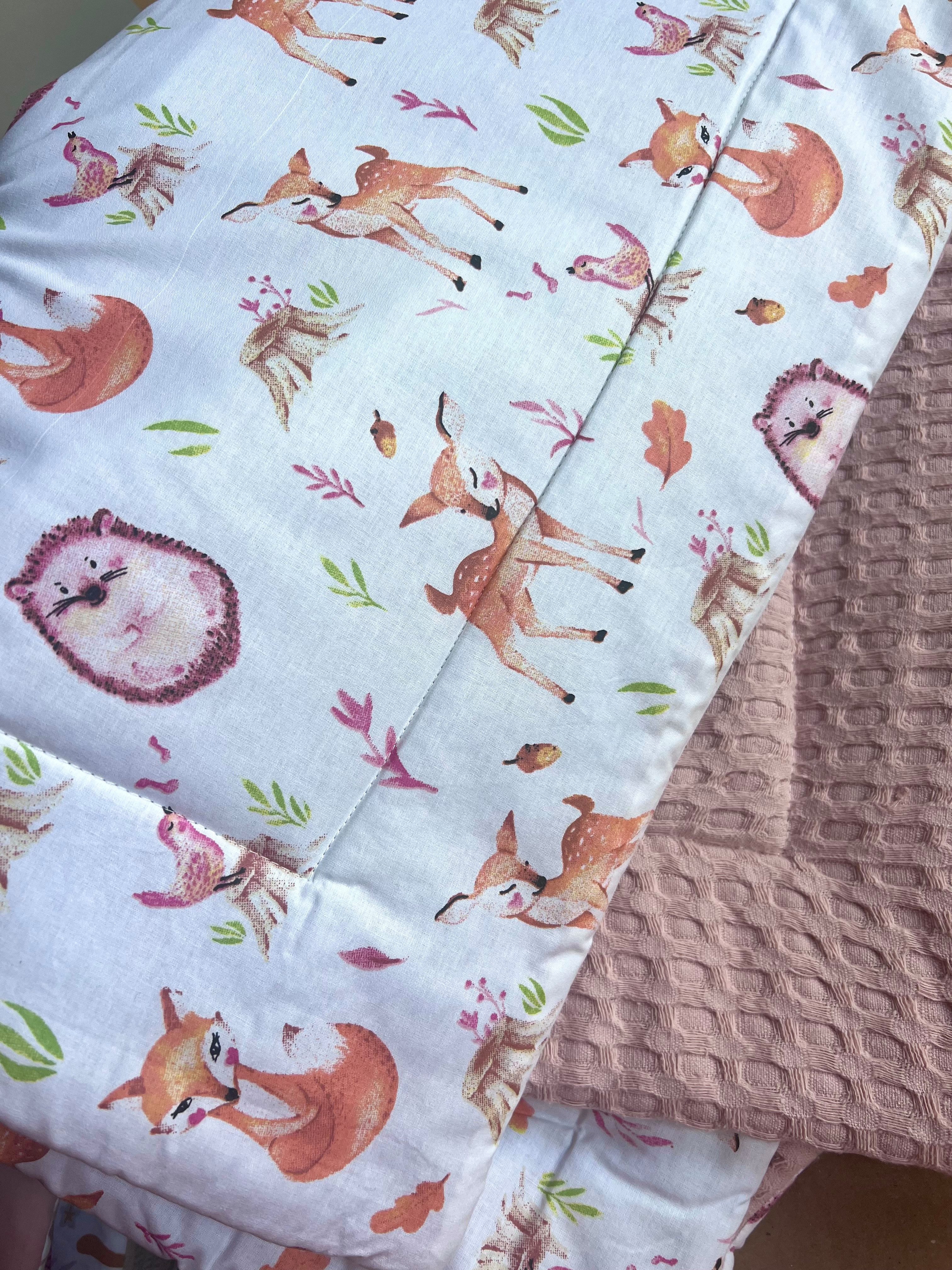 Babydecke Gefütterte Babydecke 80x100cm Waffelpique Tagesdecke günstig online kaufen