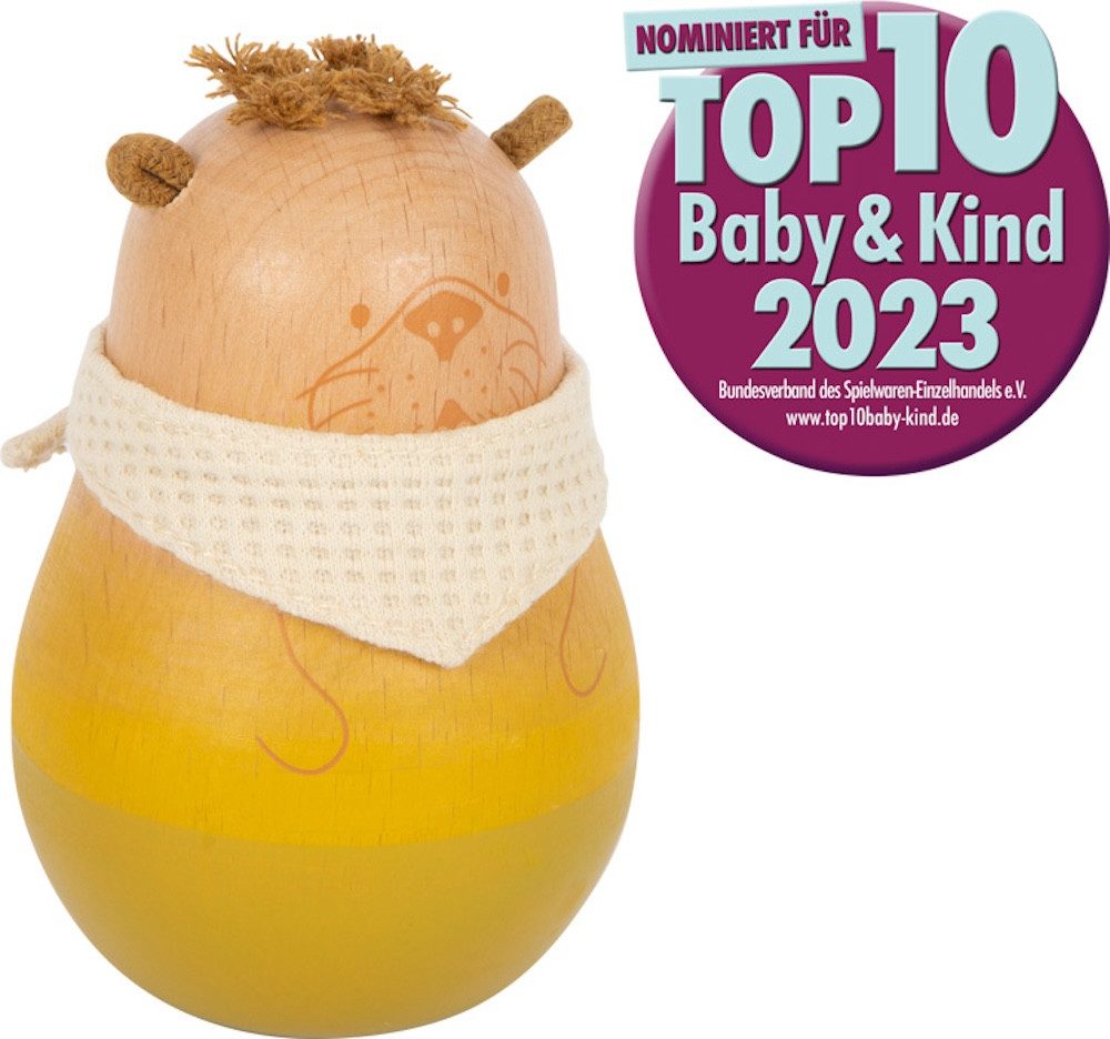 Small Foot Schaukeltier Baby Stehauffigur "Seaside", (1 tlg), eine Klangkugel im Inneren sorgt für akustische Reize