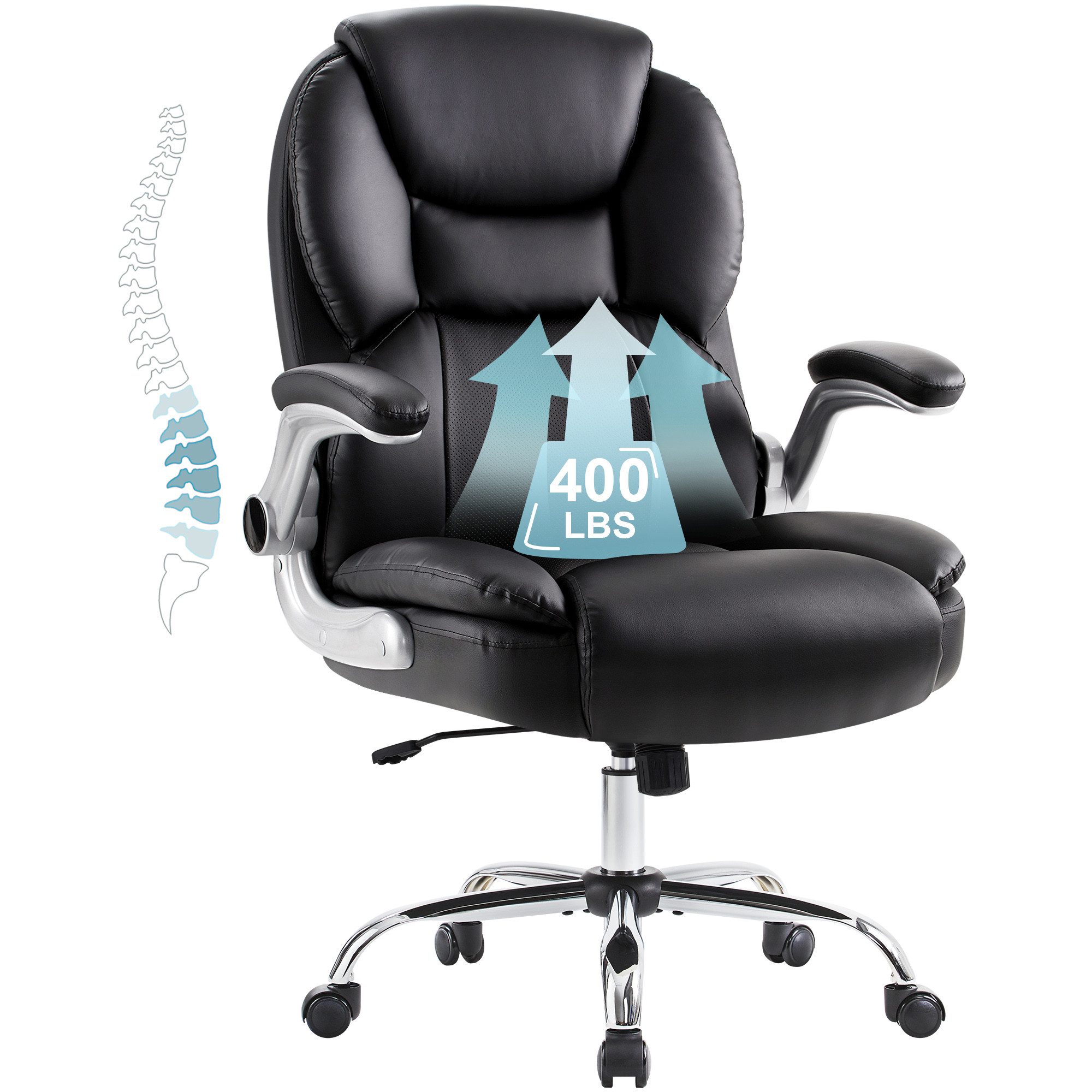 IWMH Chefsessel Ergonomischer Bürostuhl, Höhenverstellbar Schreibtischstuhl günstig online kaufen