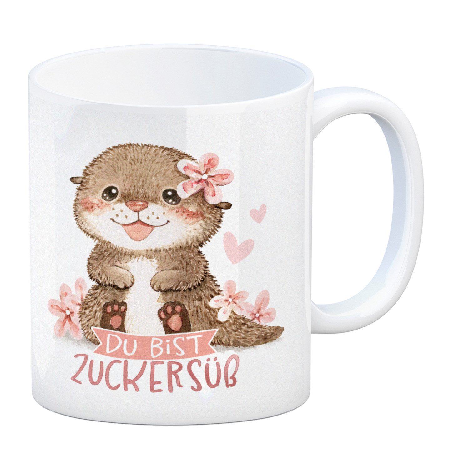 Tasse Otter Baby Kaffeebecher mit Spruch Du bist zuckersüß