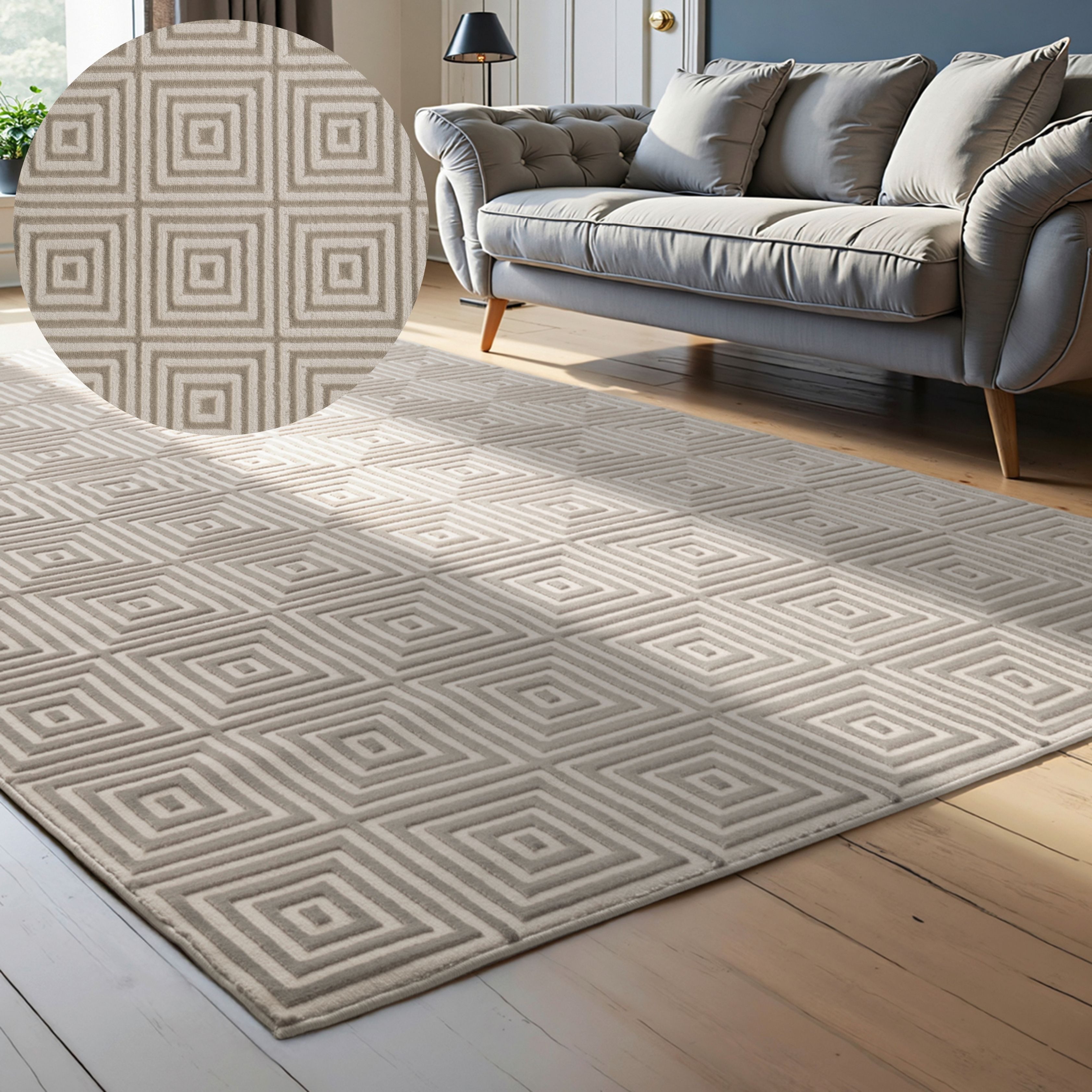 ELLE DECORATION Designteppich Tourmaline, rechteckig, Höhe: 9 mm, Wohnzimmer, Schlafzimmer, Läufer, Hoch-Tief Effekt, Flur, Glanz