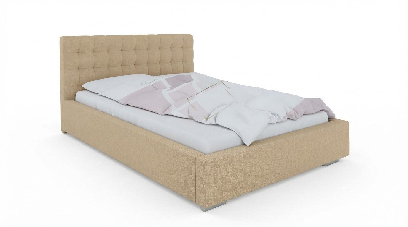 JVmoebel Polsterbett Elegantes Polsterbett in modernem Design mit hochwertiger Verarbeitung (1-tlg., Bett), Made in Europa