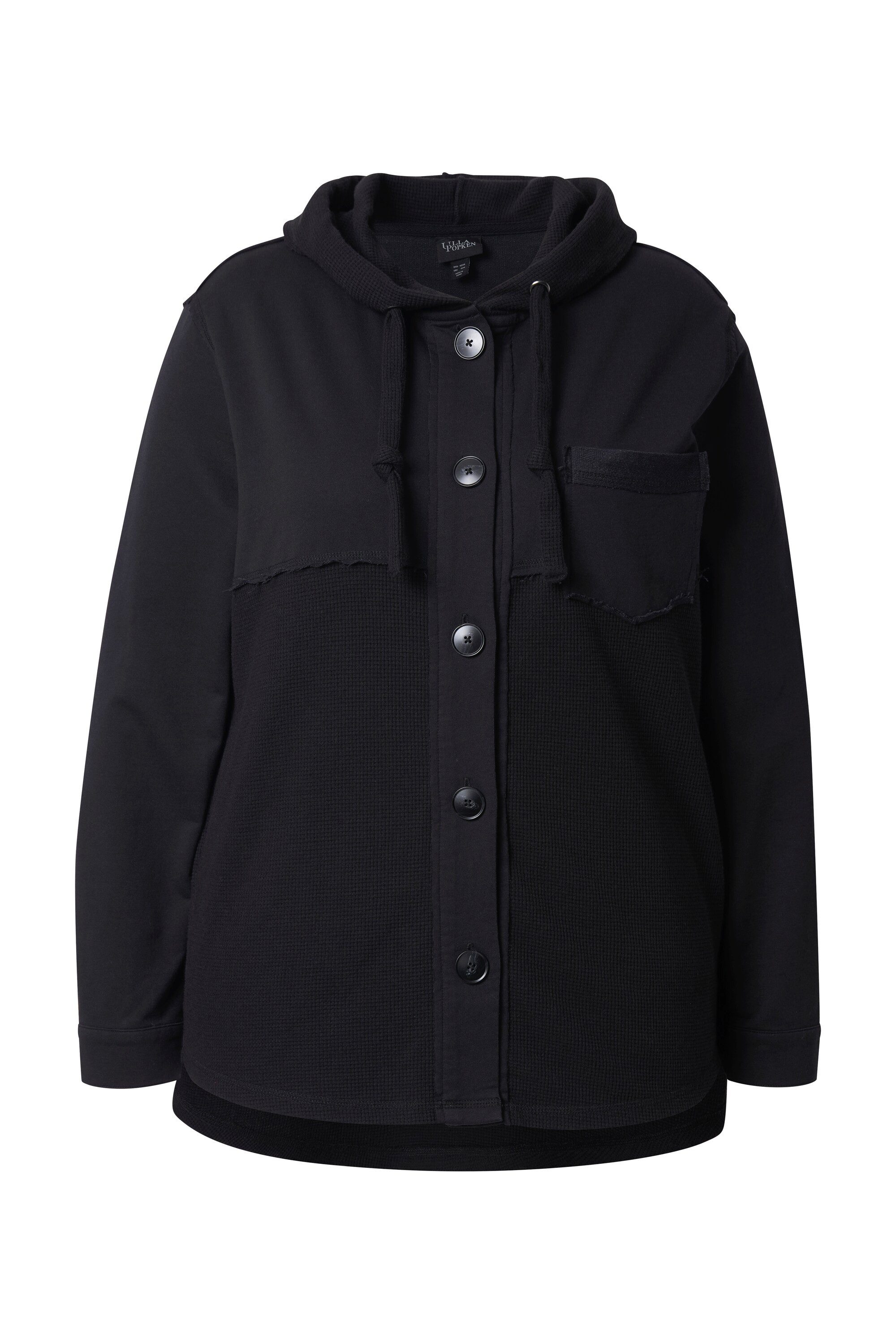 Ulla Popken Sweatjacke Sweatjacke Waffelpiqué Kapuze günstig online kaufen