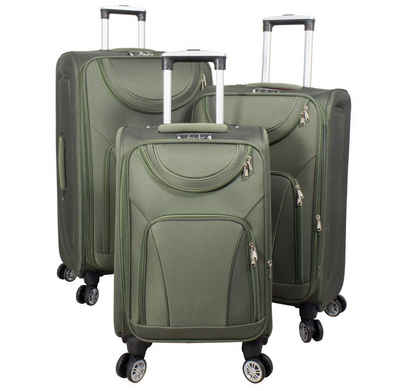 MONOPOL® Trolleyset 78, 68, 55 cm - 4 Rollen - mit Dehnfalte - in 4 Farben - Koffer