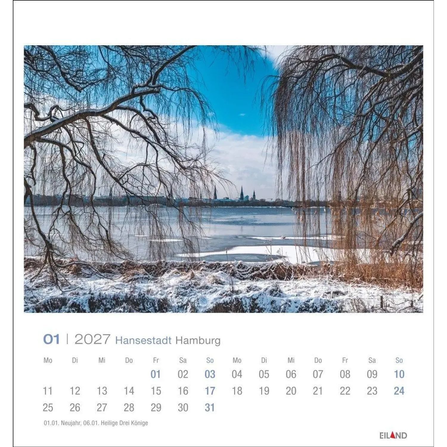 Wandkalender Hansestadt Hamburg Postkartenkalender 2027