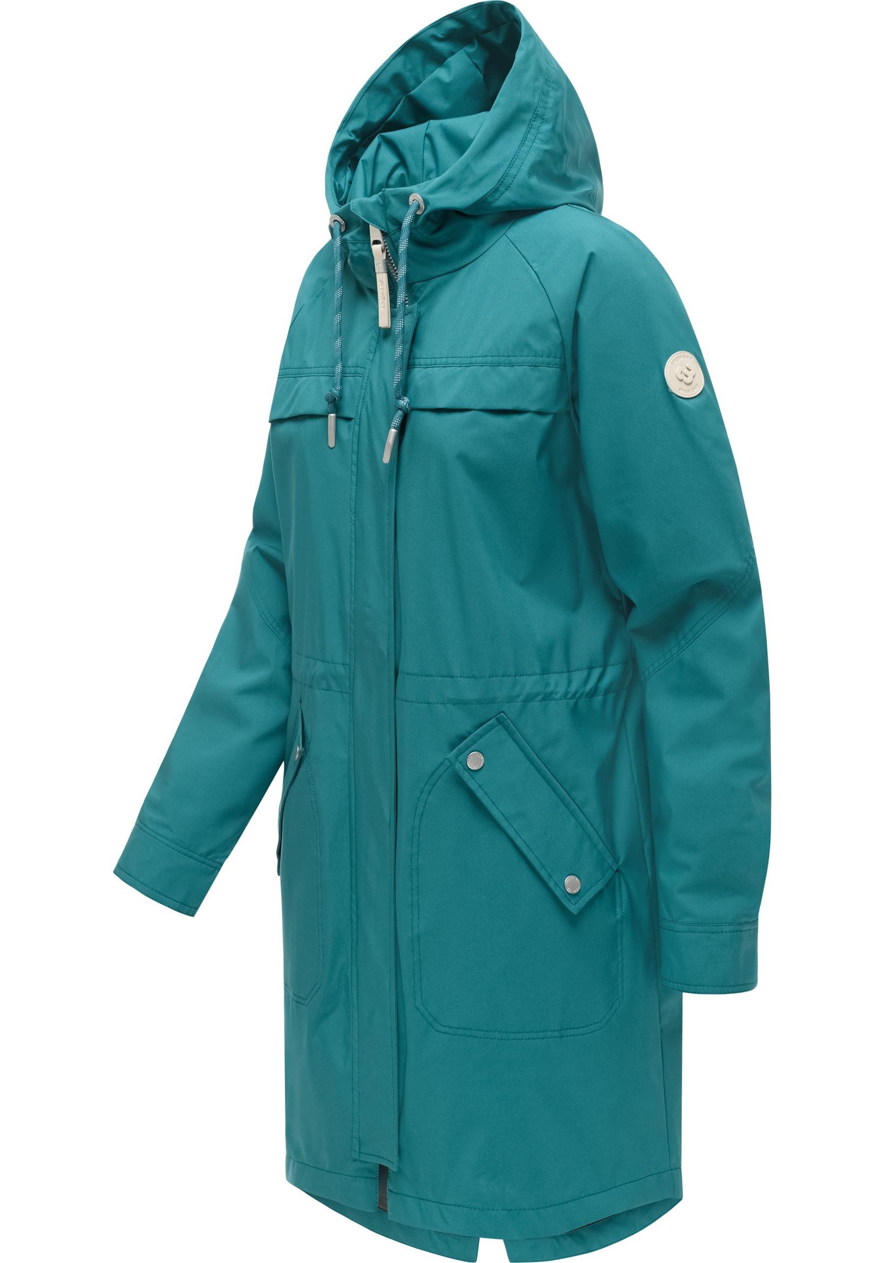 Ragwear Regenmantel Ximenna wasserdichter und atmungsaktiver Damen Übergangsparka