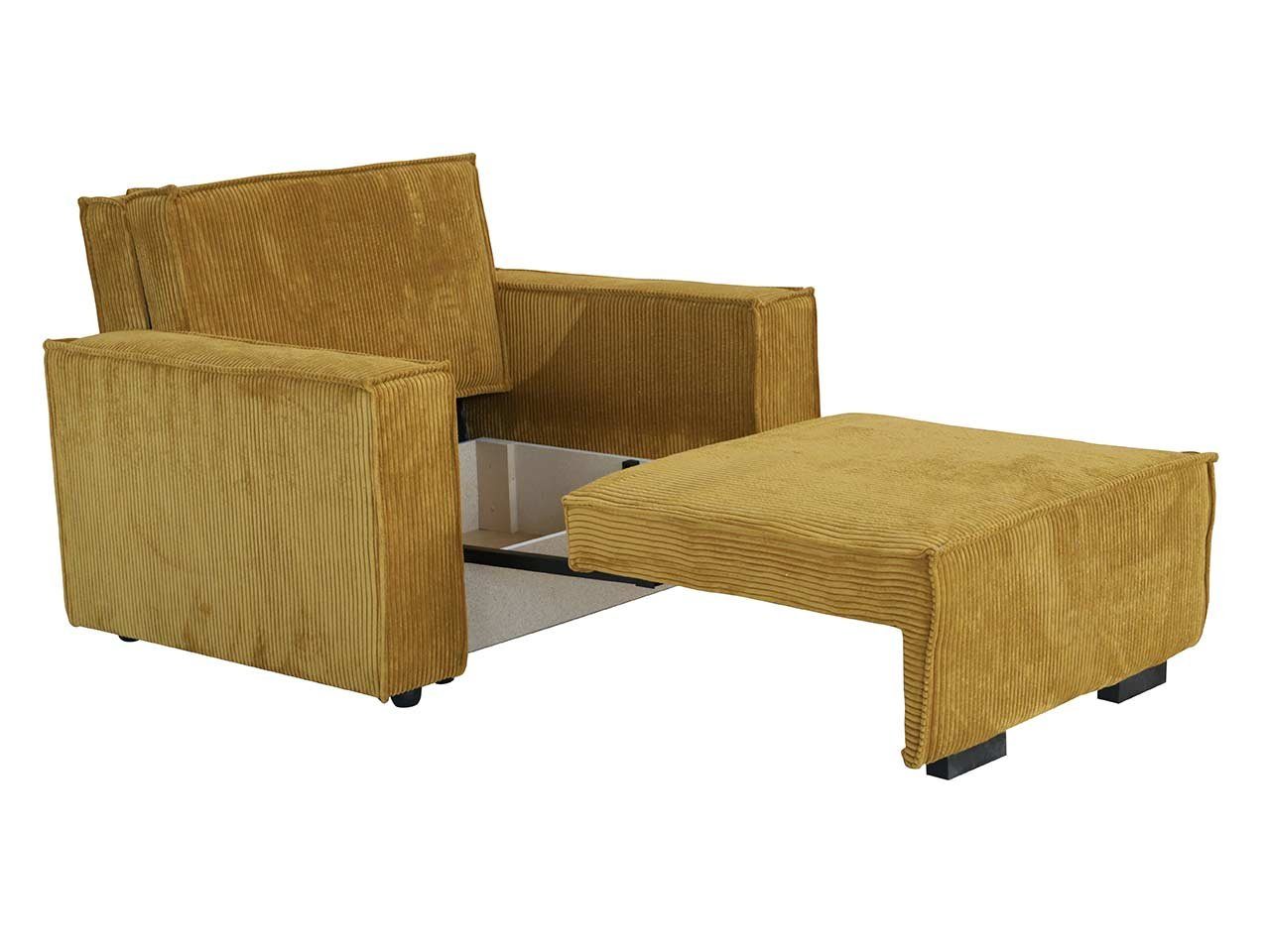 und Schlaffunktion Polstersofa Viva Star 110 Sitzer Poso MIRJAN24 Schlafsofa Bettkasten, mit 2 Schlafsofa inkl. Kissen, II,