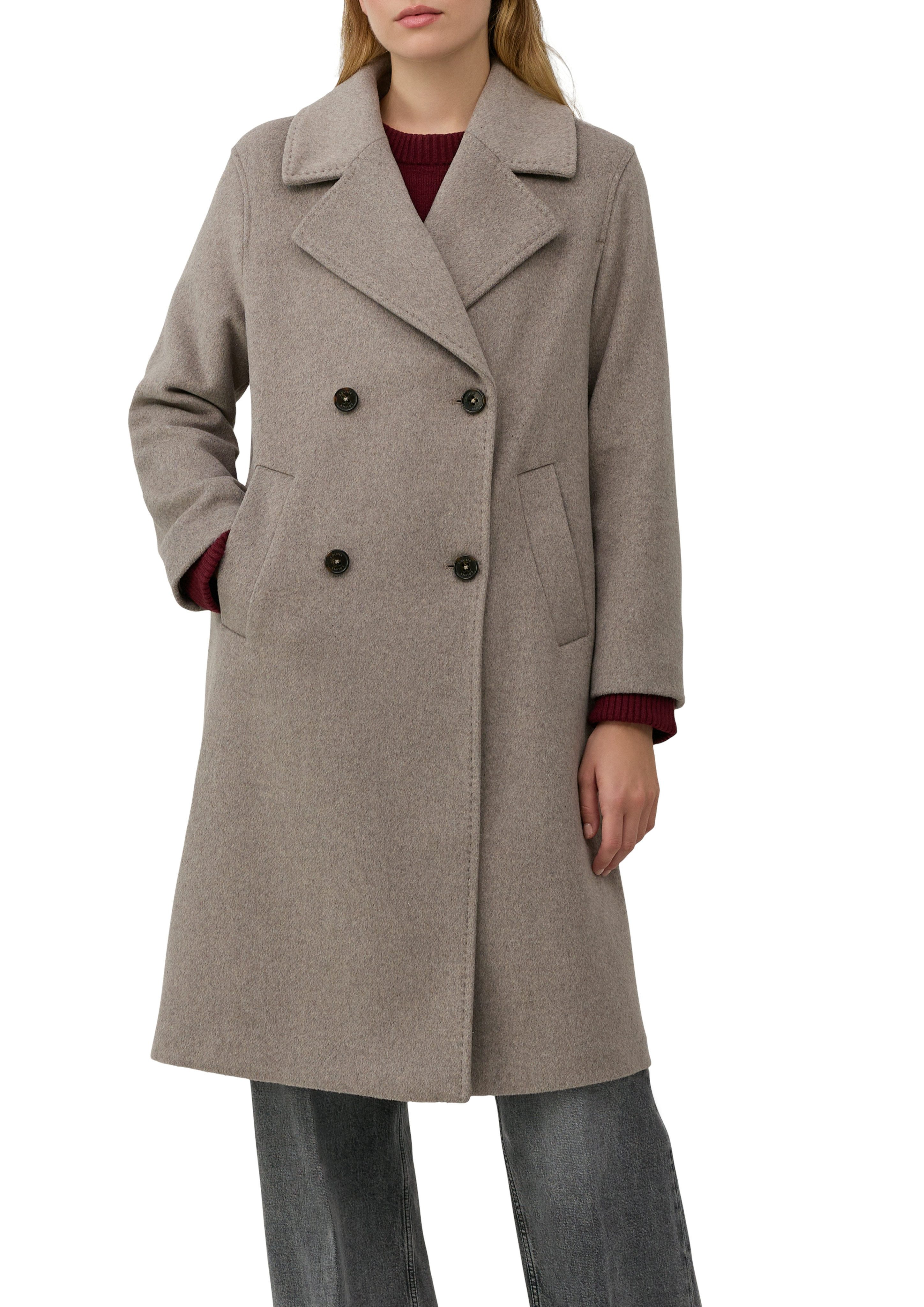 s.Oliver Wollmantel mit Reverskragen und doppelter Knopfleiste günstig online kaufen