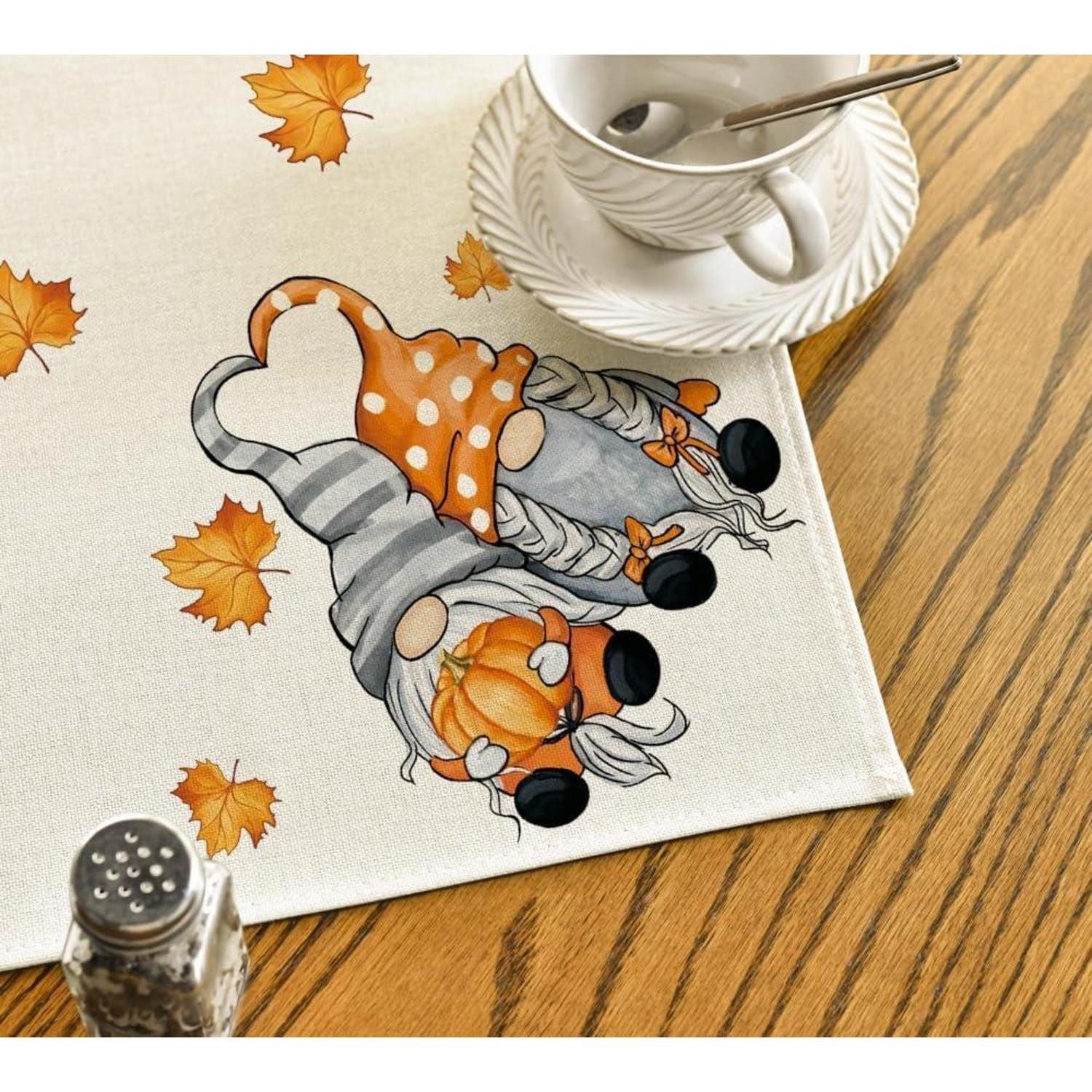 Herbst Party Tischdecke 2er-Set – 137x274 Cm, Mit Kürbis & Ahornblatt-Muster