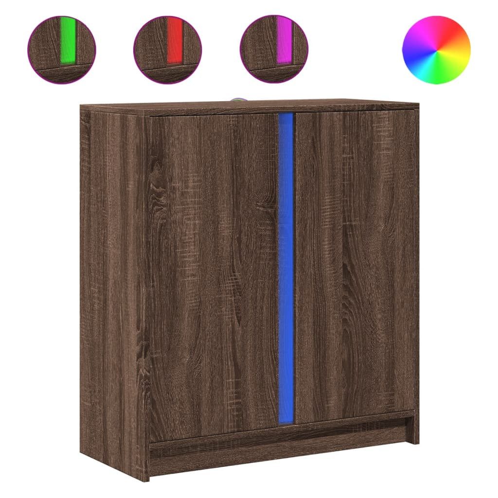 vidaXL Sideboard LED-Sideboard Braun Eichen-Optik 77x34x85 günstig online kaufen