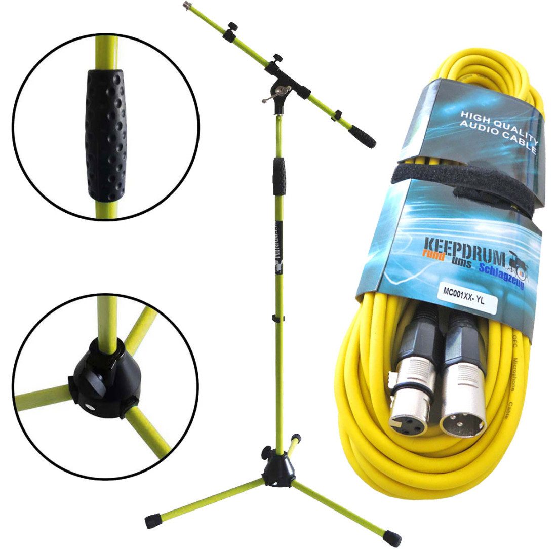 Mikrofonständer keepdrum MS106 YW Mikrofonständer mit Kabel