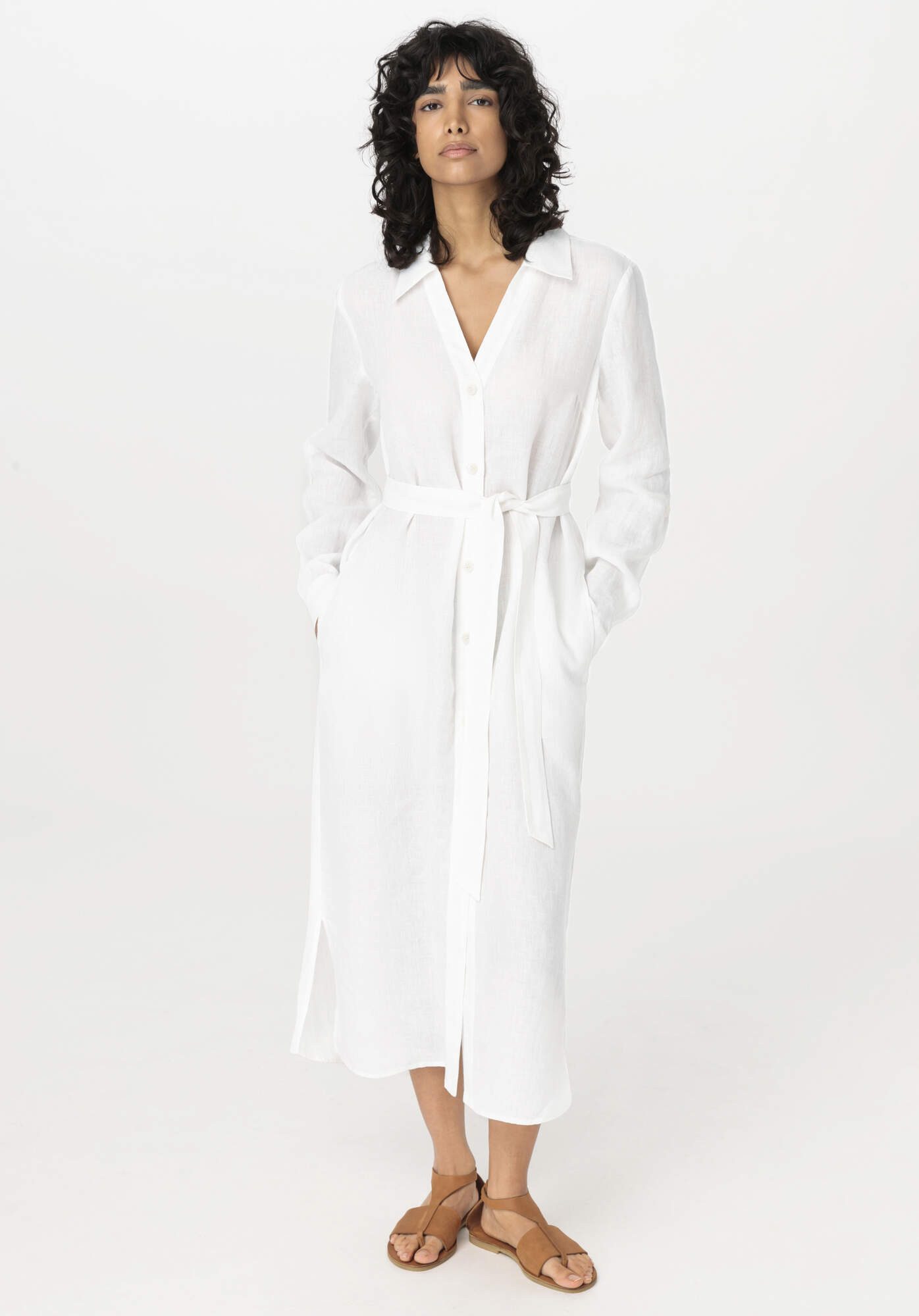 Hessnatur A-Linien-Kleid Midi Relaxed aus reinem günstig online kaufen