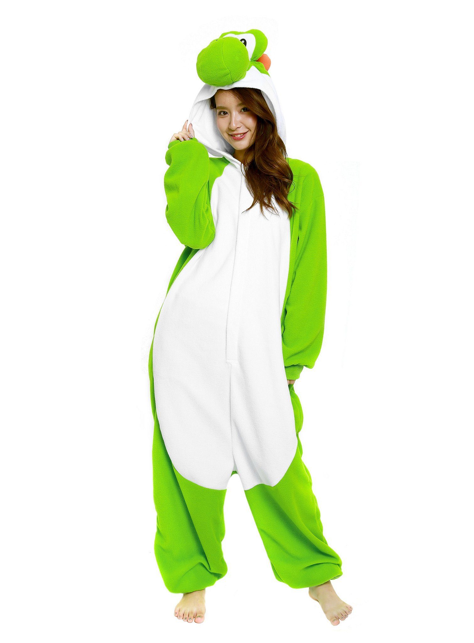 Metamorph Kostüm Yoshi Kigurumi Overall Partyanzug Karneval Faschin, Original Nintendo-Kostüm: kuscheliger Onesie von Sazac