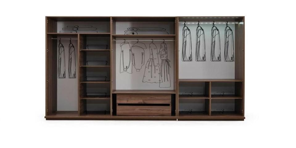 JVmoebel Kleiderschrank Moderner Holzschrank in Beige mit großzügigem Stauraum (Kleiderschrank) Made in Europa