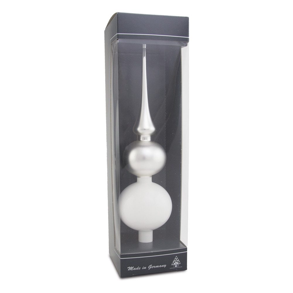 Thüringer Glasdesign Christbaumspitze Doppelspitze Eisprinzessin 31cm