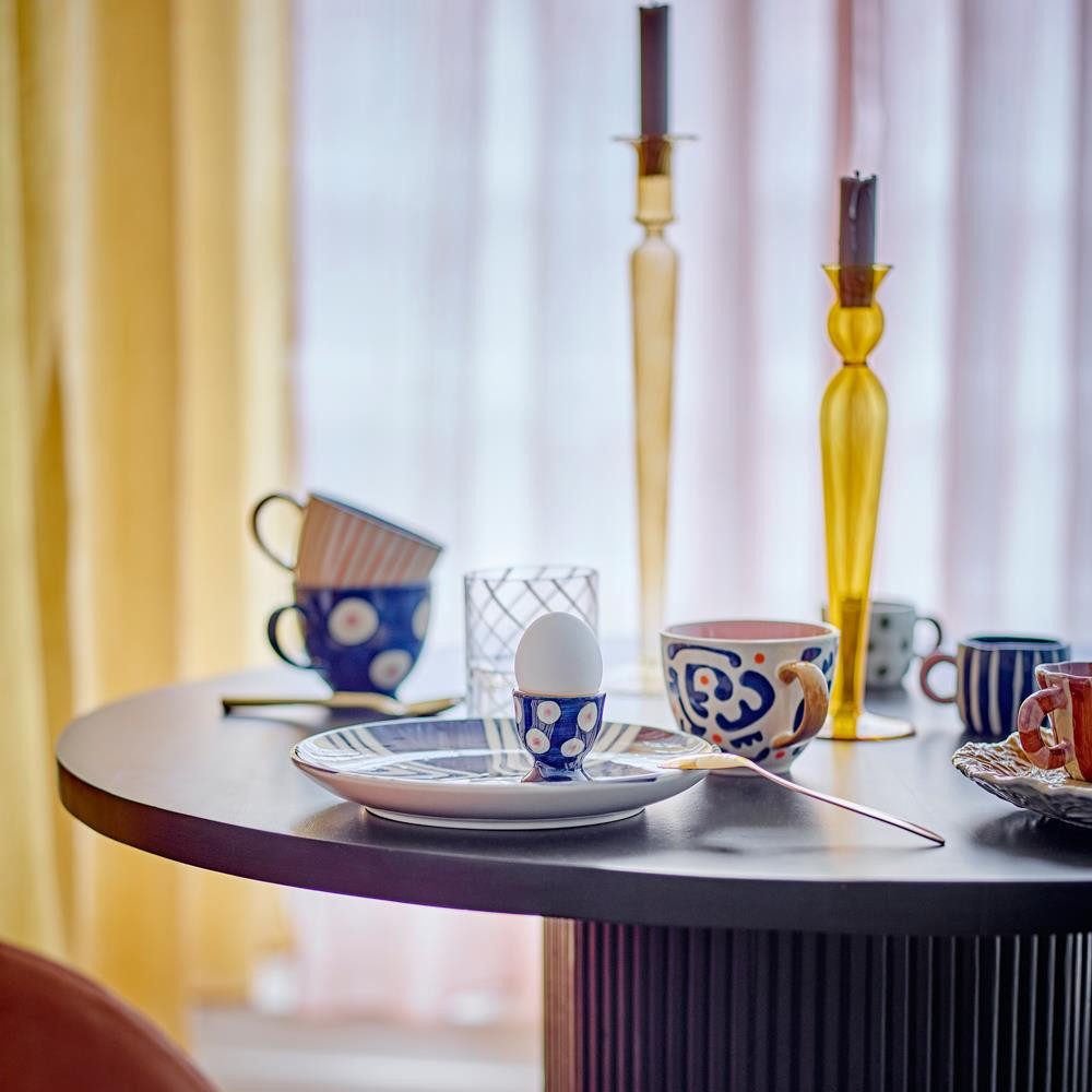 Bloomingville Tasse Eviaya Tassen 3er Set, Steinzeug, handbemalt, mehrfarbig, 290 ml