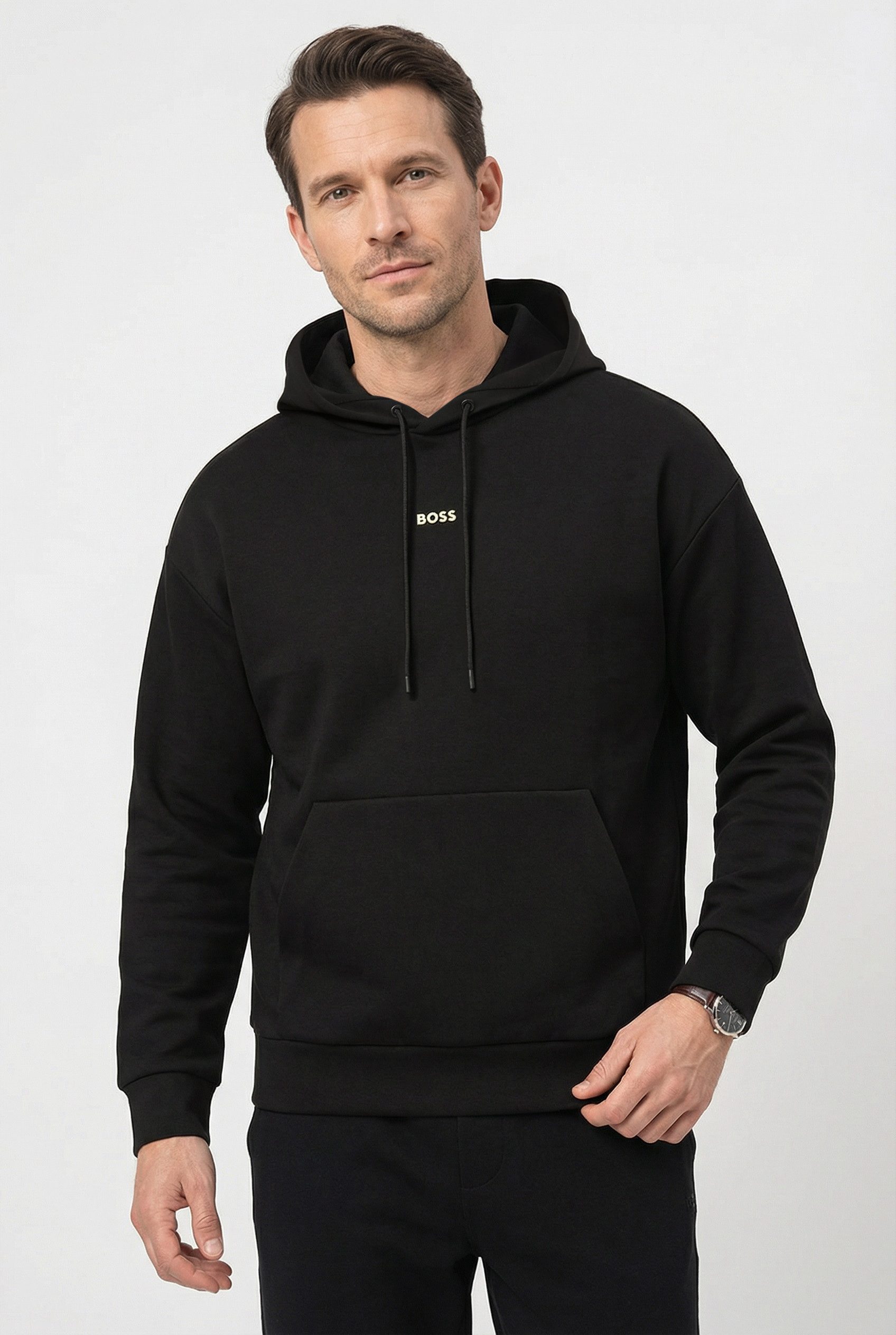 BOSS Green Kapuzensweatshirt Sly Zone Kapuze mit Kordelzug, Regular Fit, Kängurutasche