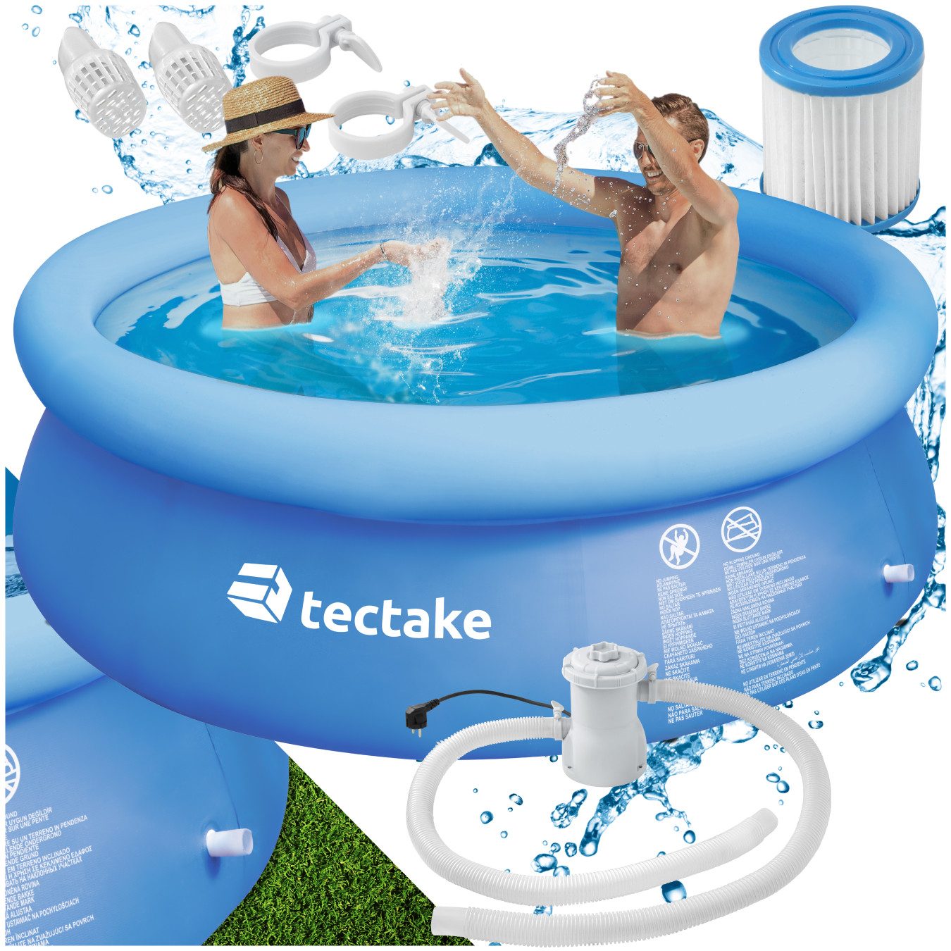tectake Planschbecken Swimming Pool, rund