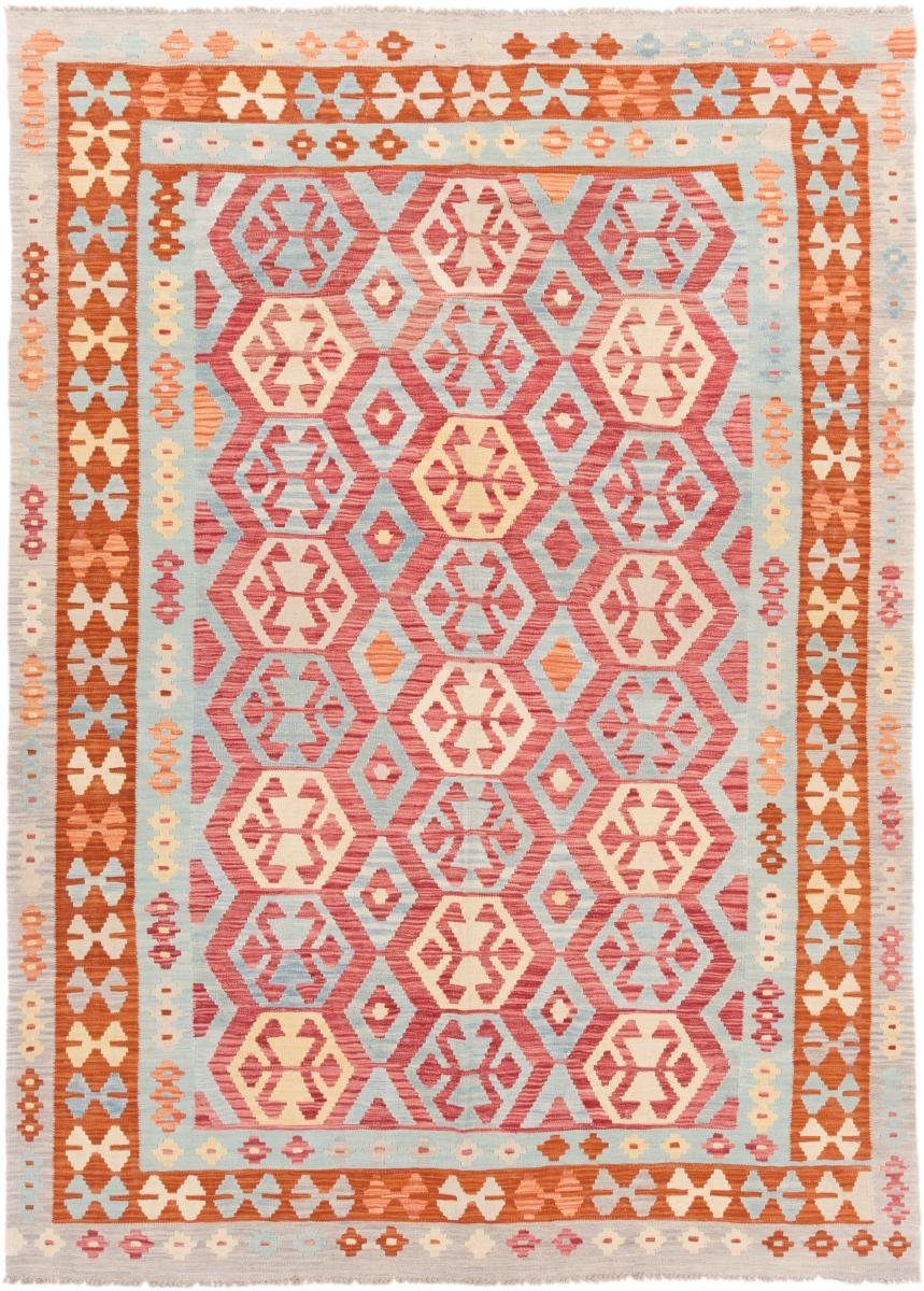 Orientteppich Kelim Afghan 204x287 Handgewebter Orientteppich, Nain Trading, rechteckig, Höhe: 3 mm